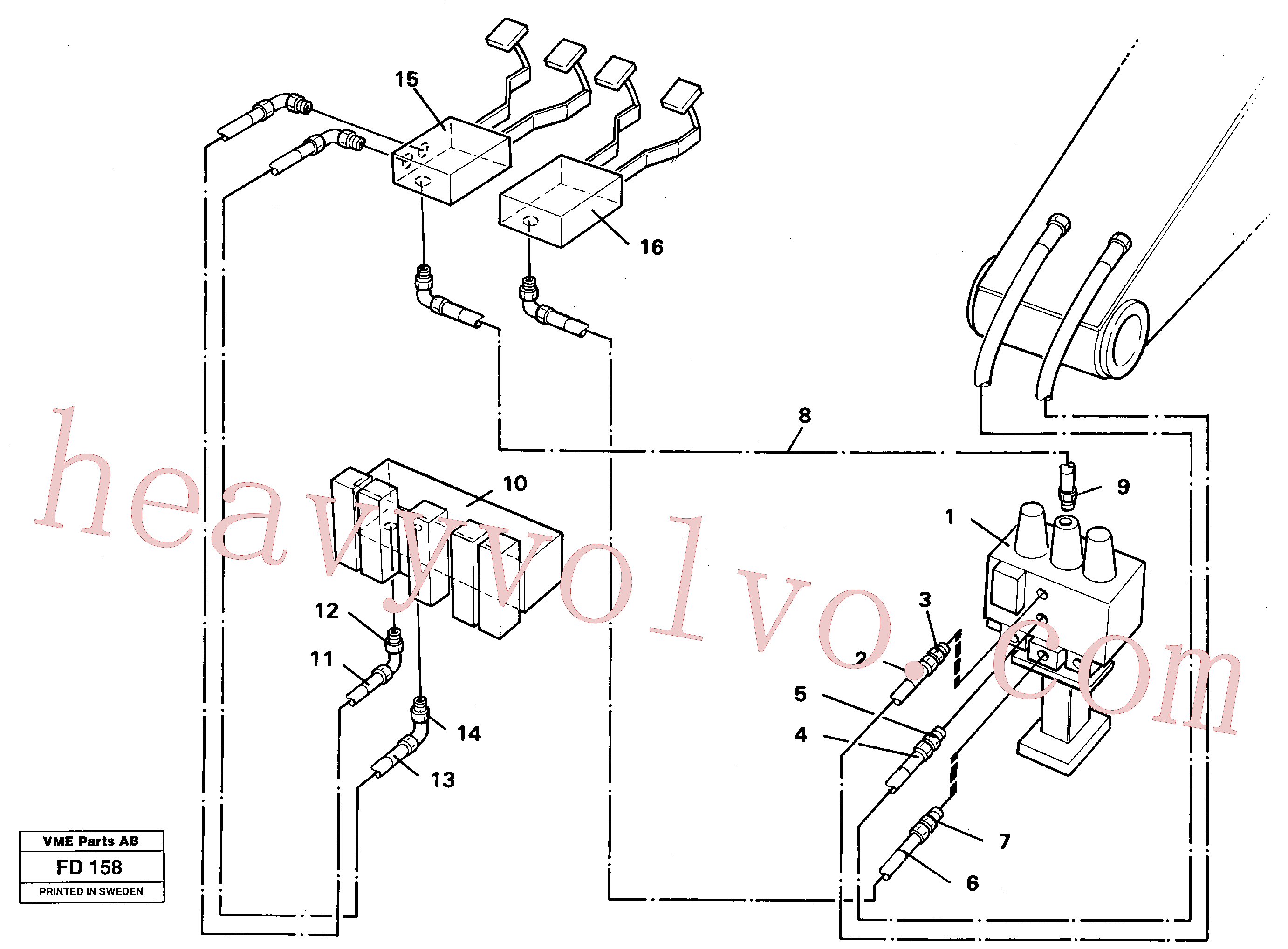 VOE14250311 for Volvo Slope/grab equipment, base machine(FD158 assembly)