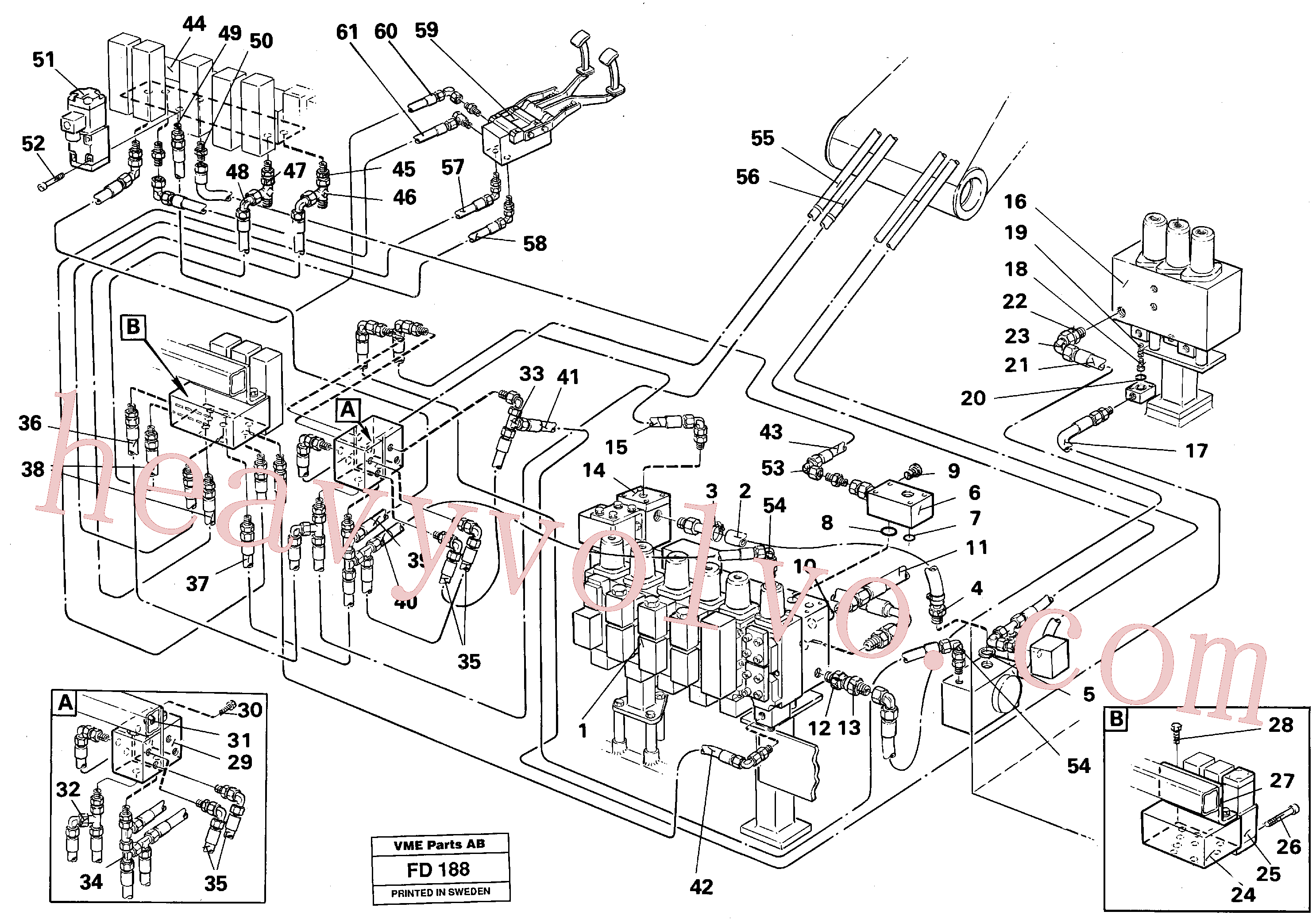 VOE14252105 for Volvo Grab bucket, adjustable boom base machine(FD188 assembly)