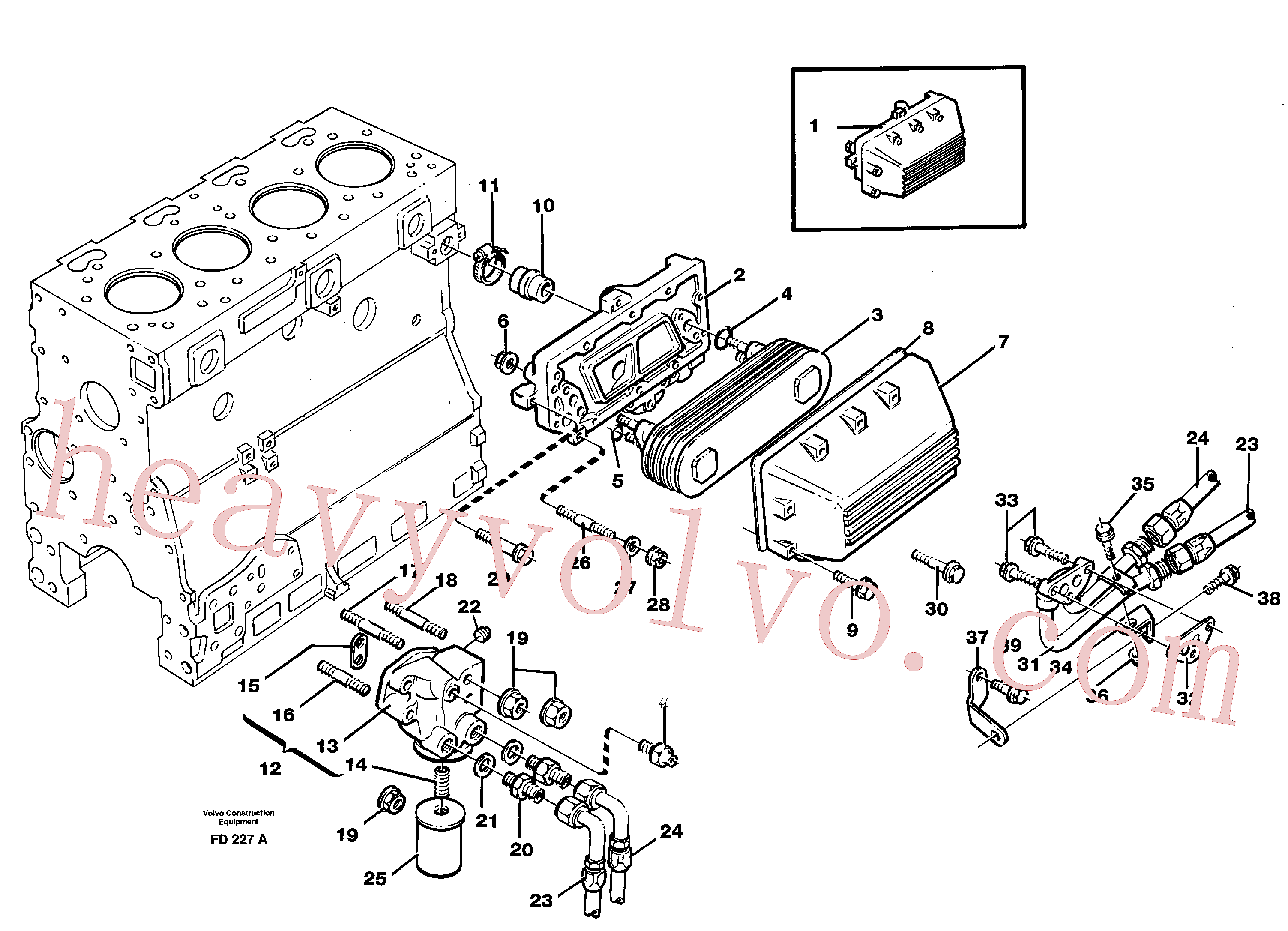 VOE11704796 for Volvo Oil cooler(FD227A assembly)