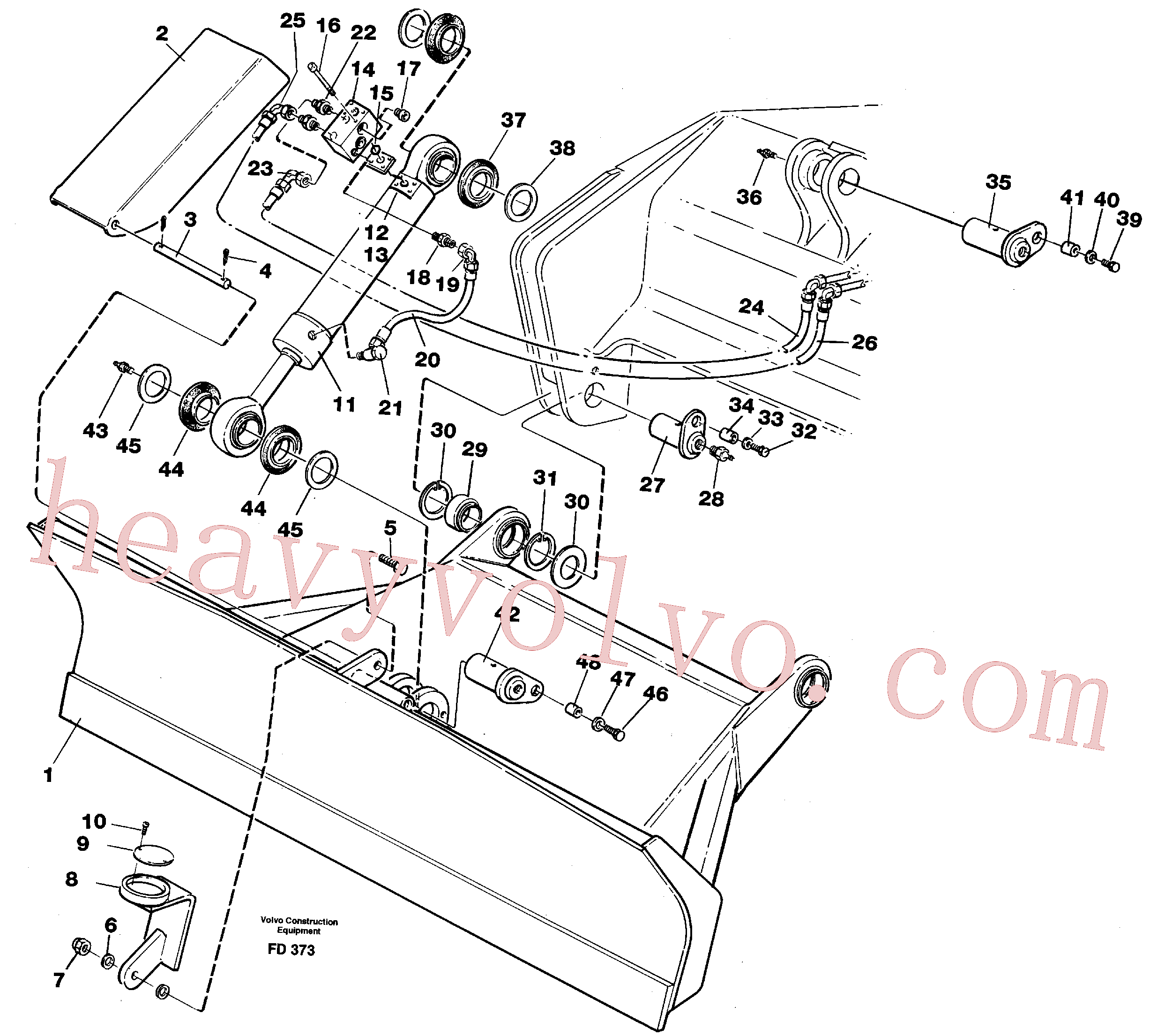 VOE14041917 for Volvo Dozer blade,rear(FD373 assembly)