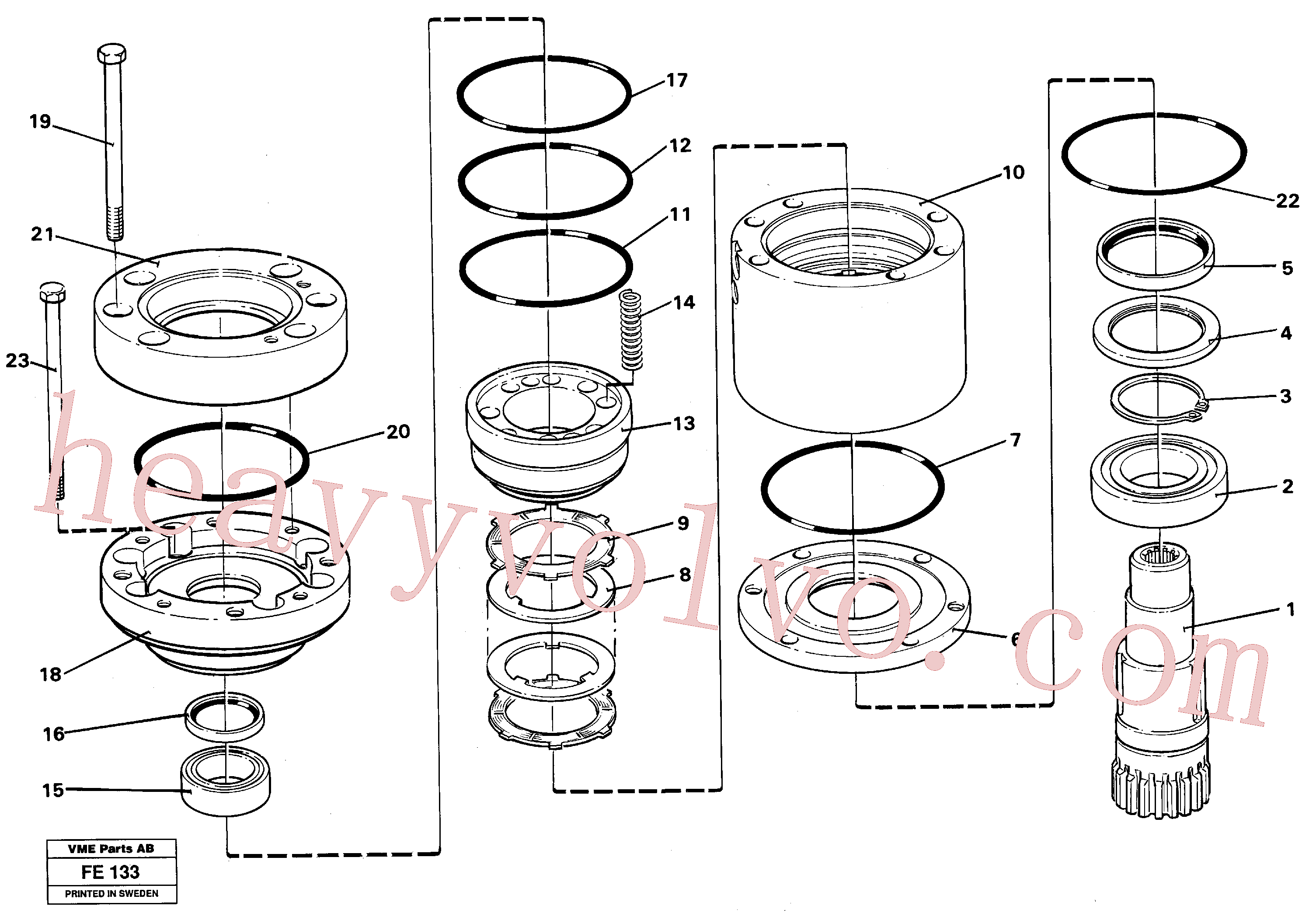 VOE14233708 for Volvo Slewing brake(FE133 assembly)