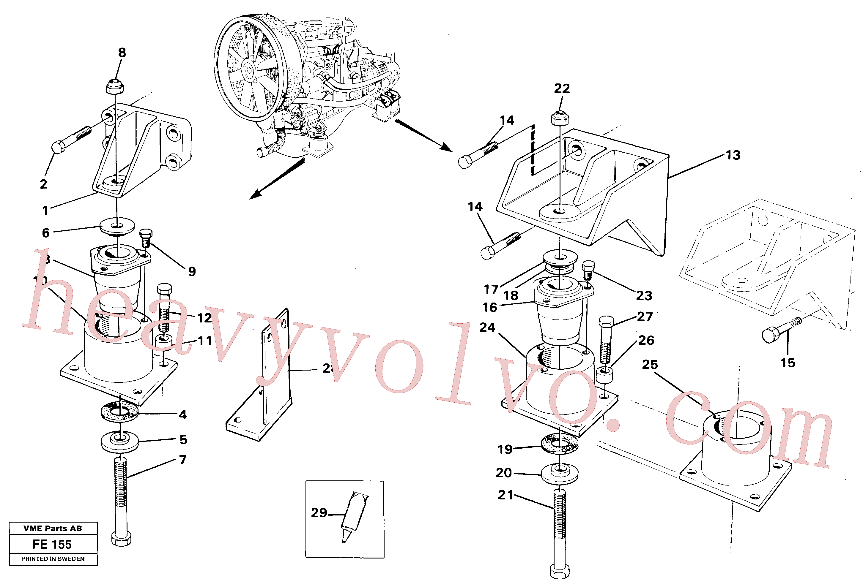 VOE14015019 for Volvo Engine mounting(FE155 assembly)