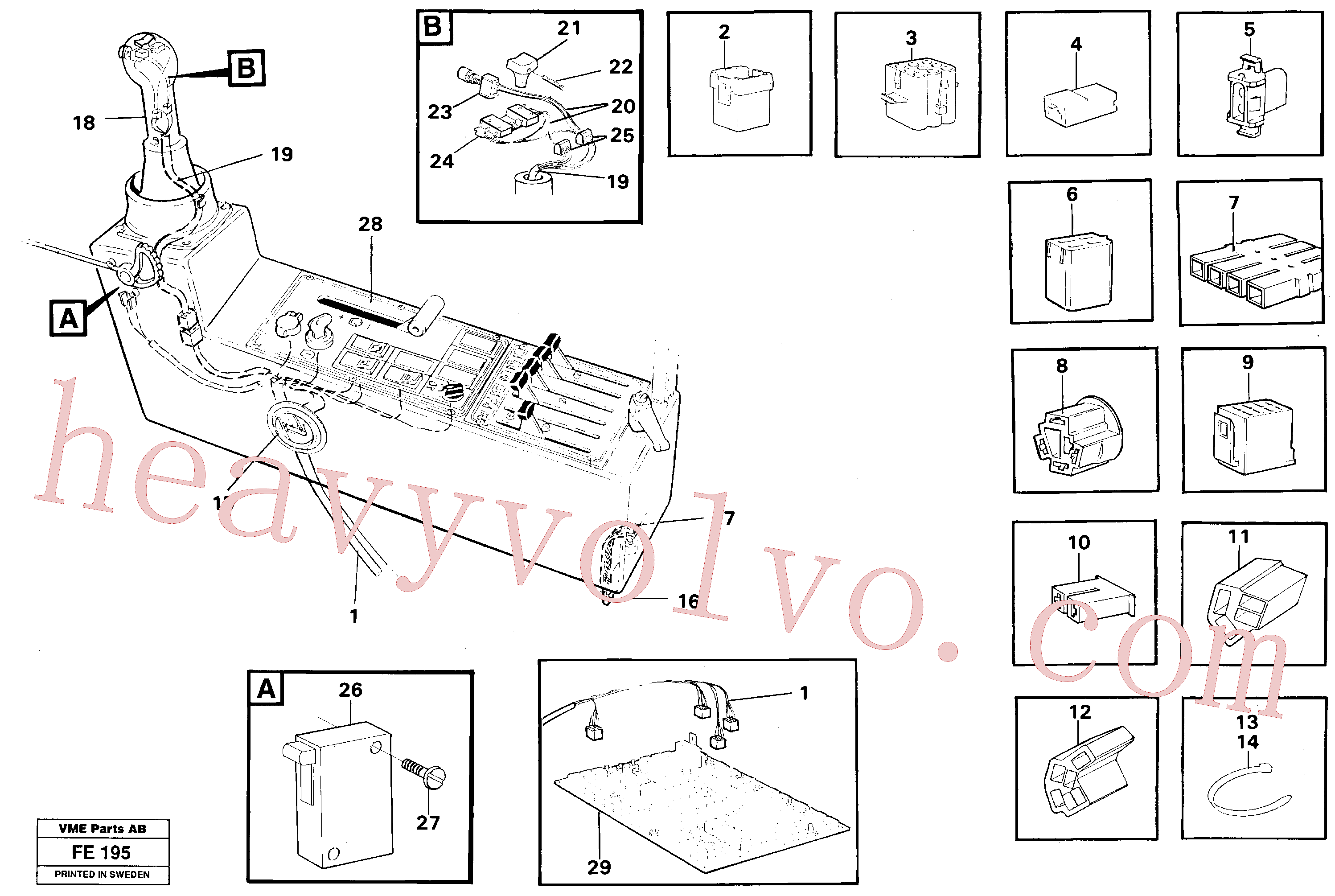 VOE14254697 for Volvo Cable harness, Side panel, Lh(FE195 assembly)