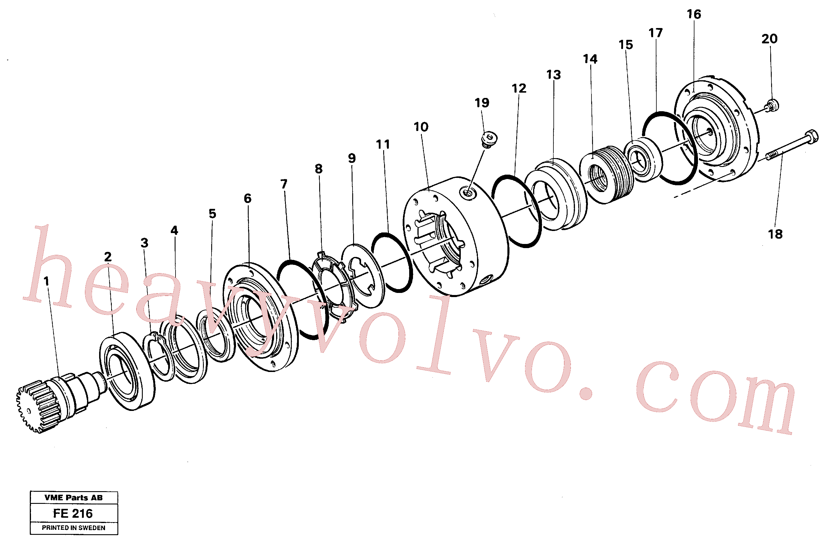 VOE14233708 for Volvo Travel brake(FE216 assembly)