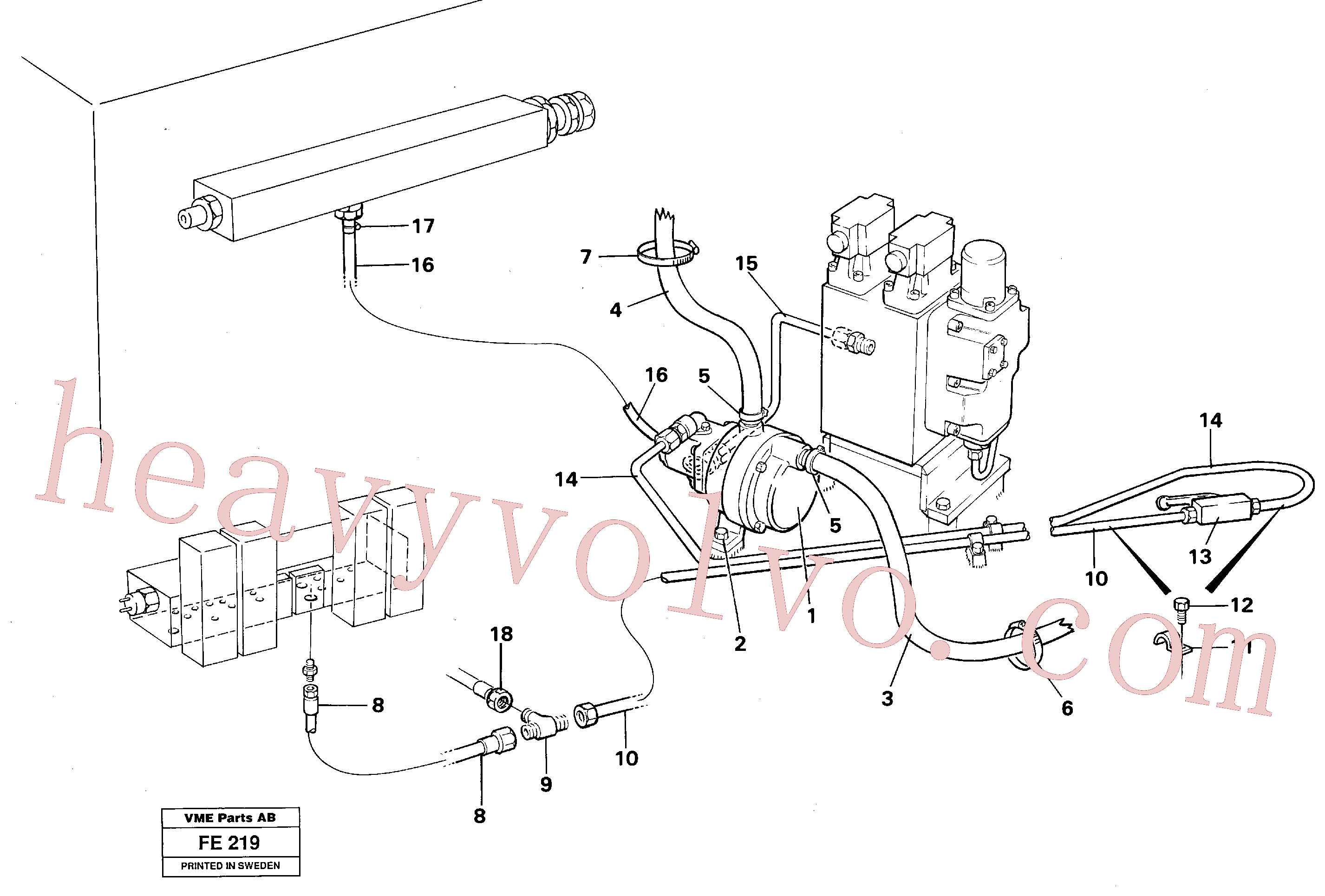 VOE14041890 for Volvo Fuel pump, Hydraulic(FE219 assembly)