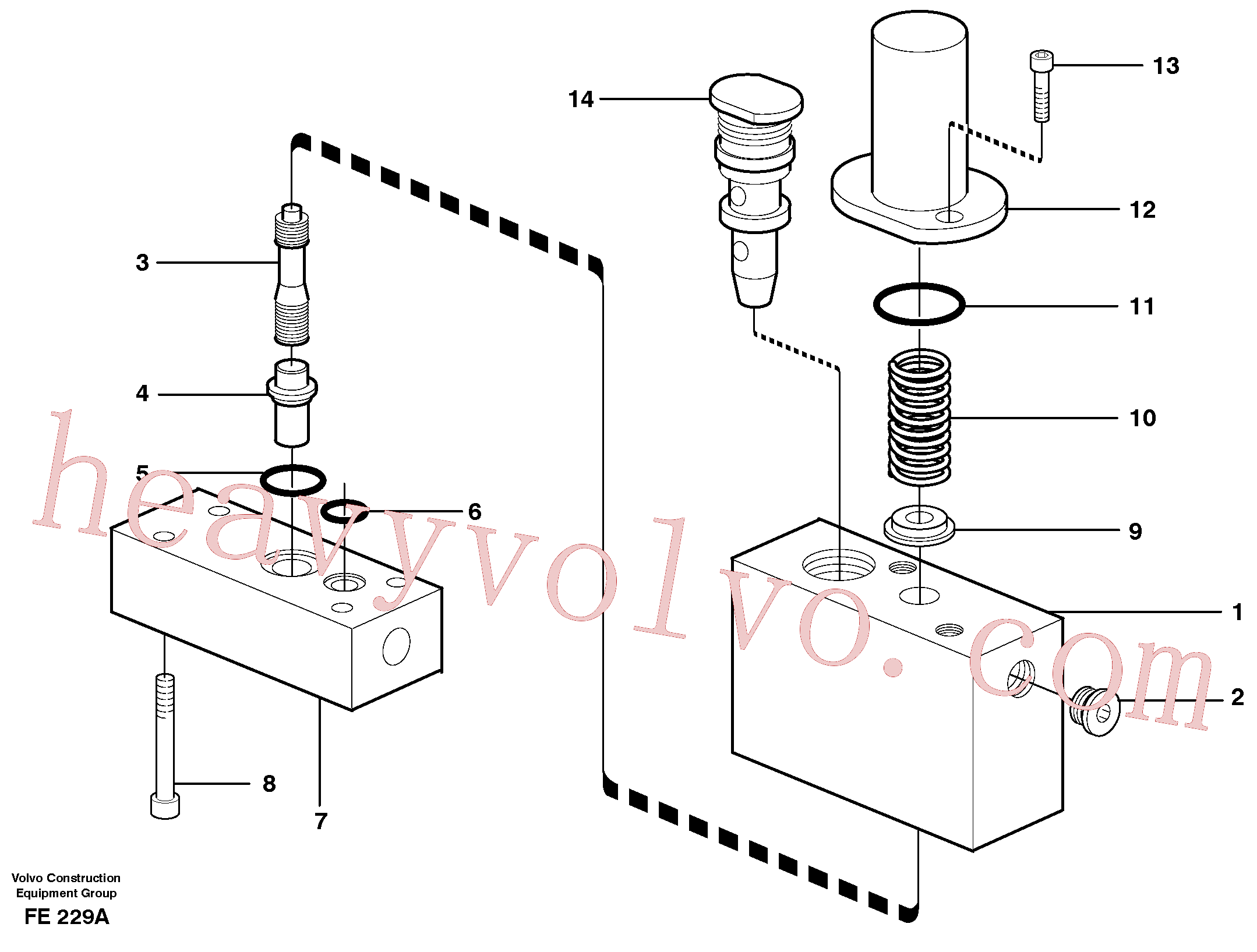 VOE14054987 for Volvo Thermostatic valve(FE229A assembly)