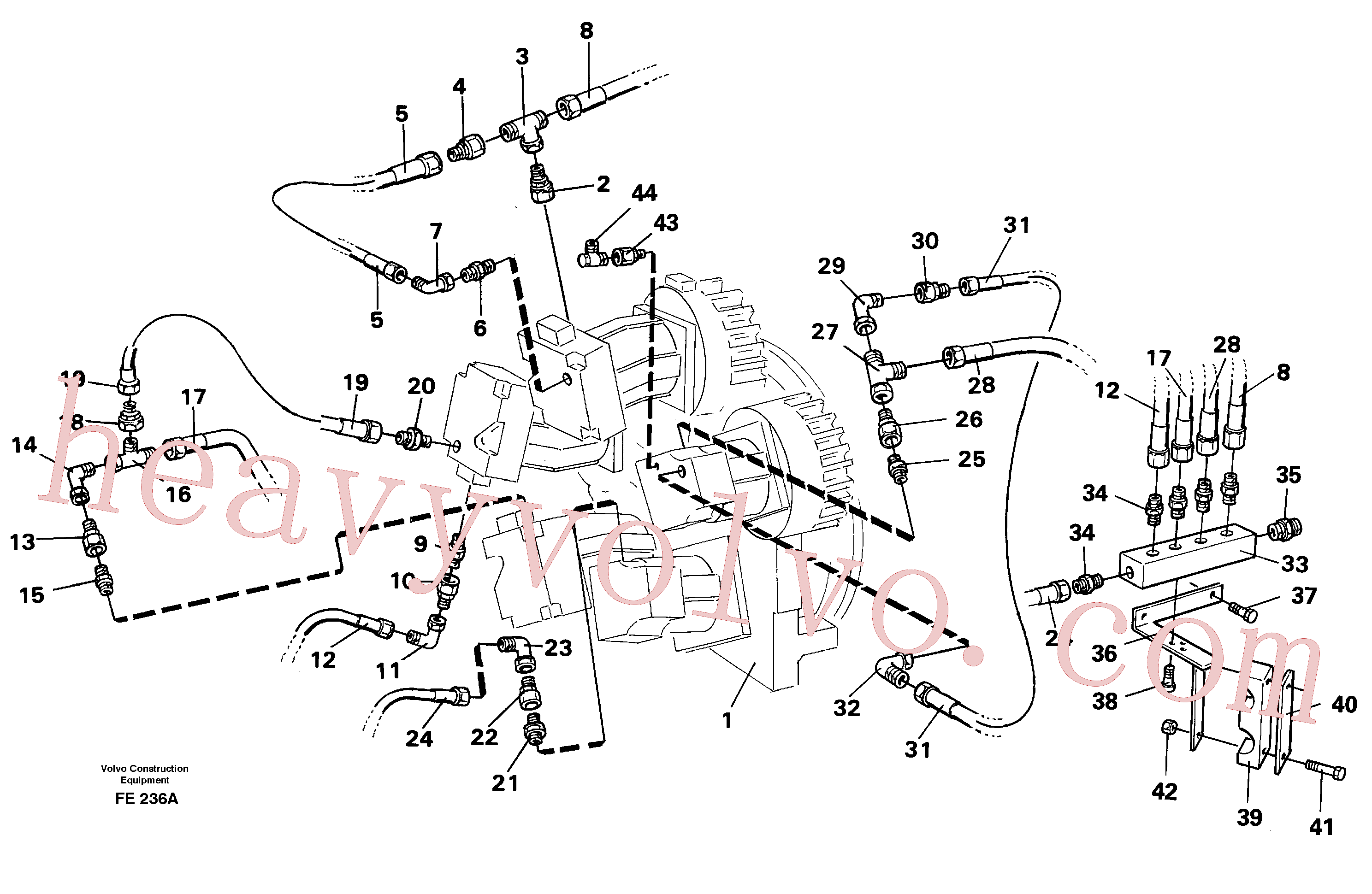 VOE14047306 for Volvo Hydraulic system, pump - terminal block(FE236A assembly)