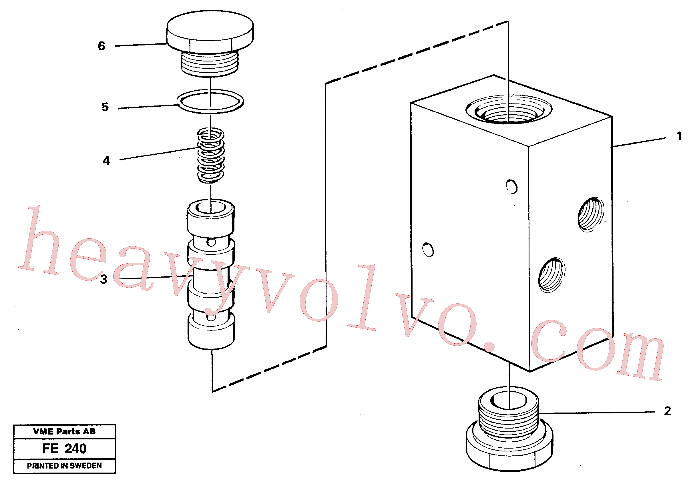 VOE14232859 for Volvo Valve, travel brake(FE240 assembly)