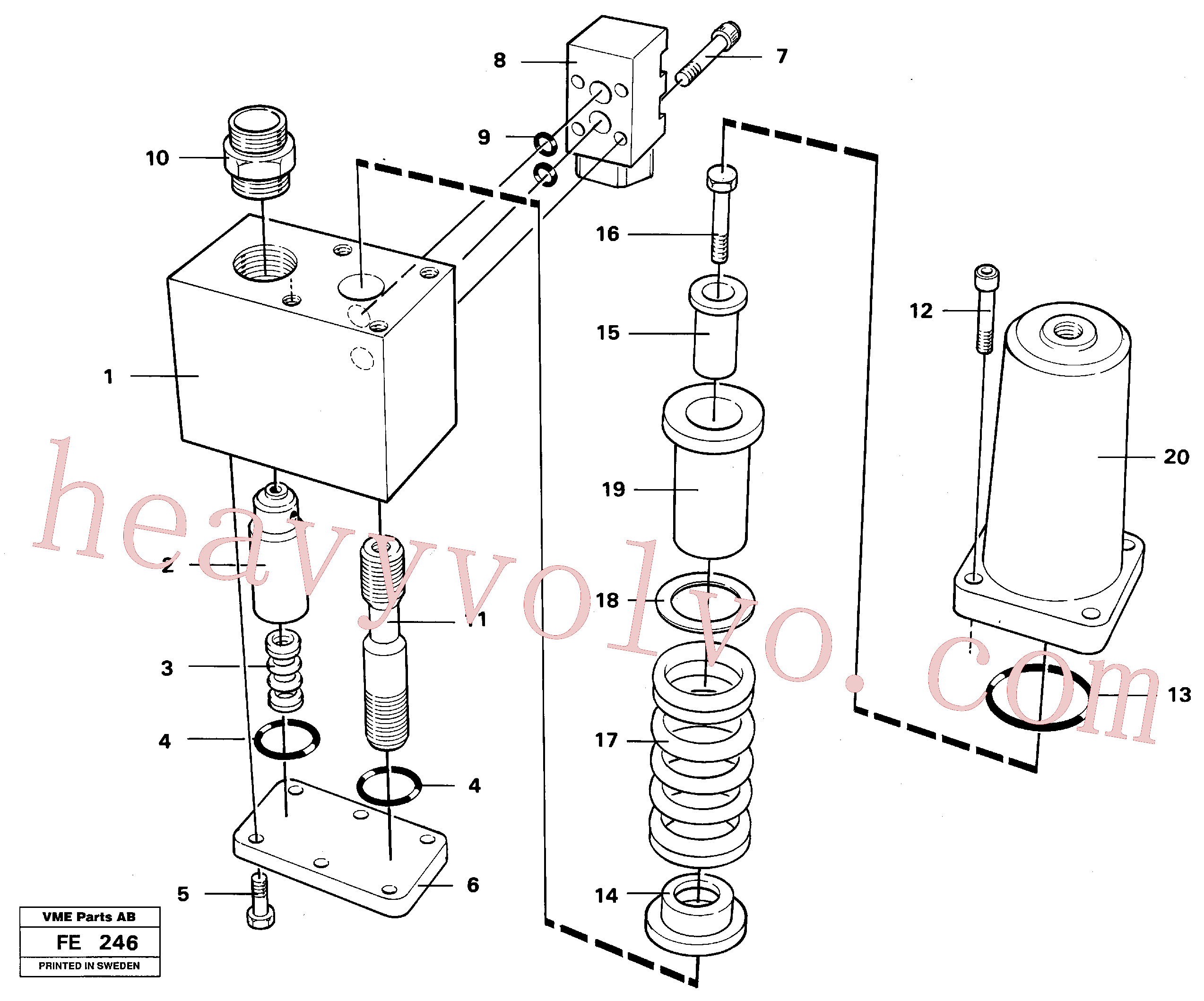 VOE14048554 for Volvo Overcenter valve(FE246 assembly)