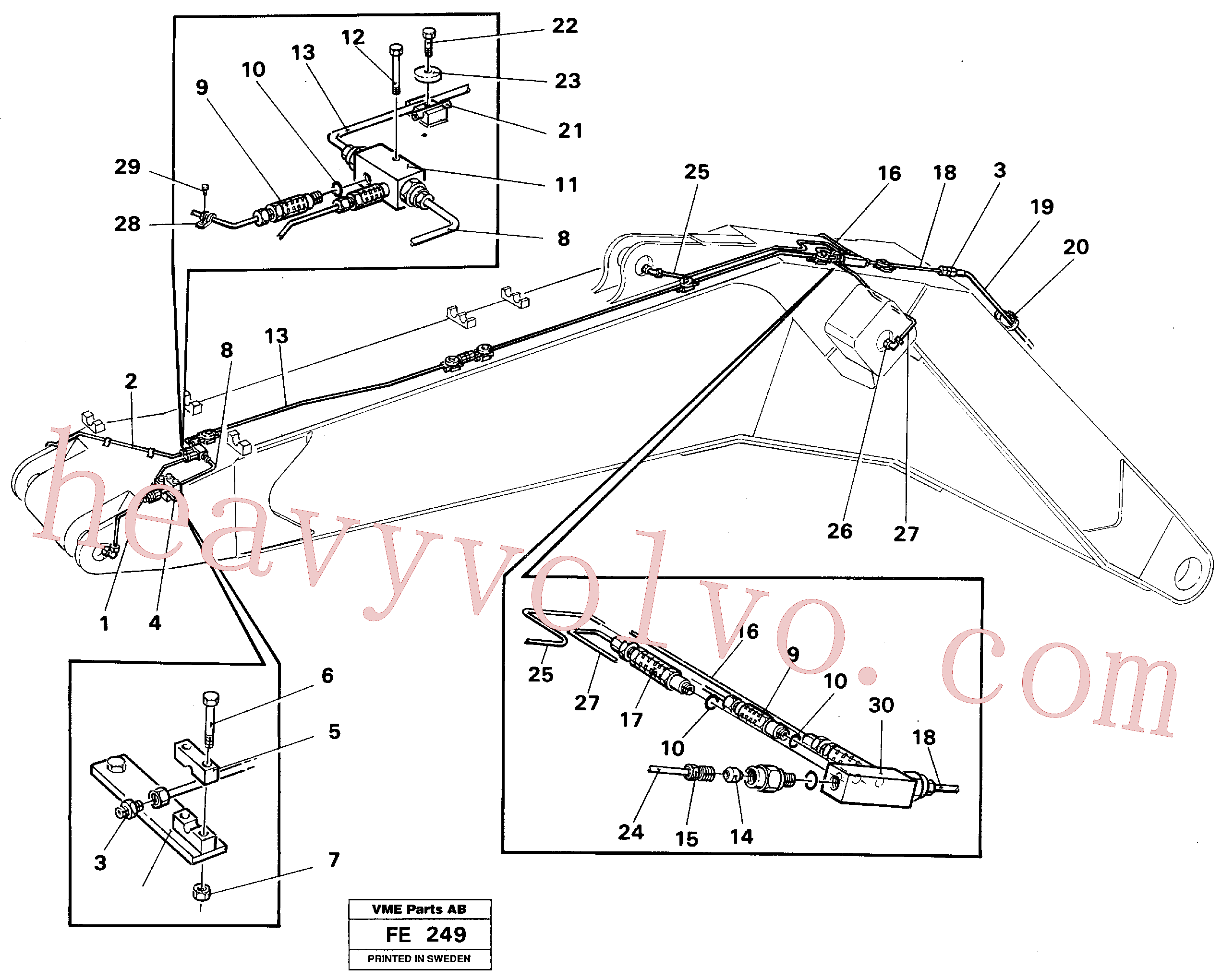 VOE14211801 for Volvo Automatic boom lubrication(FE249 assembly)