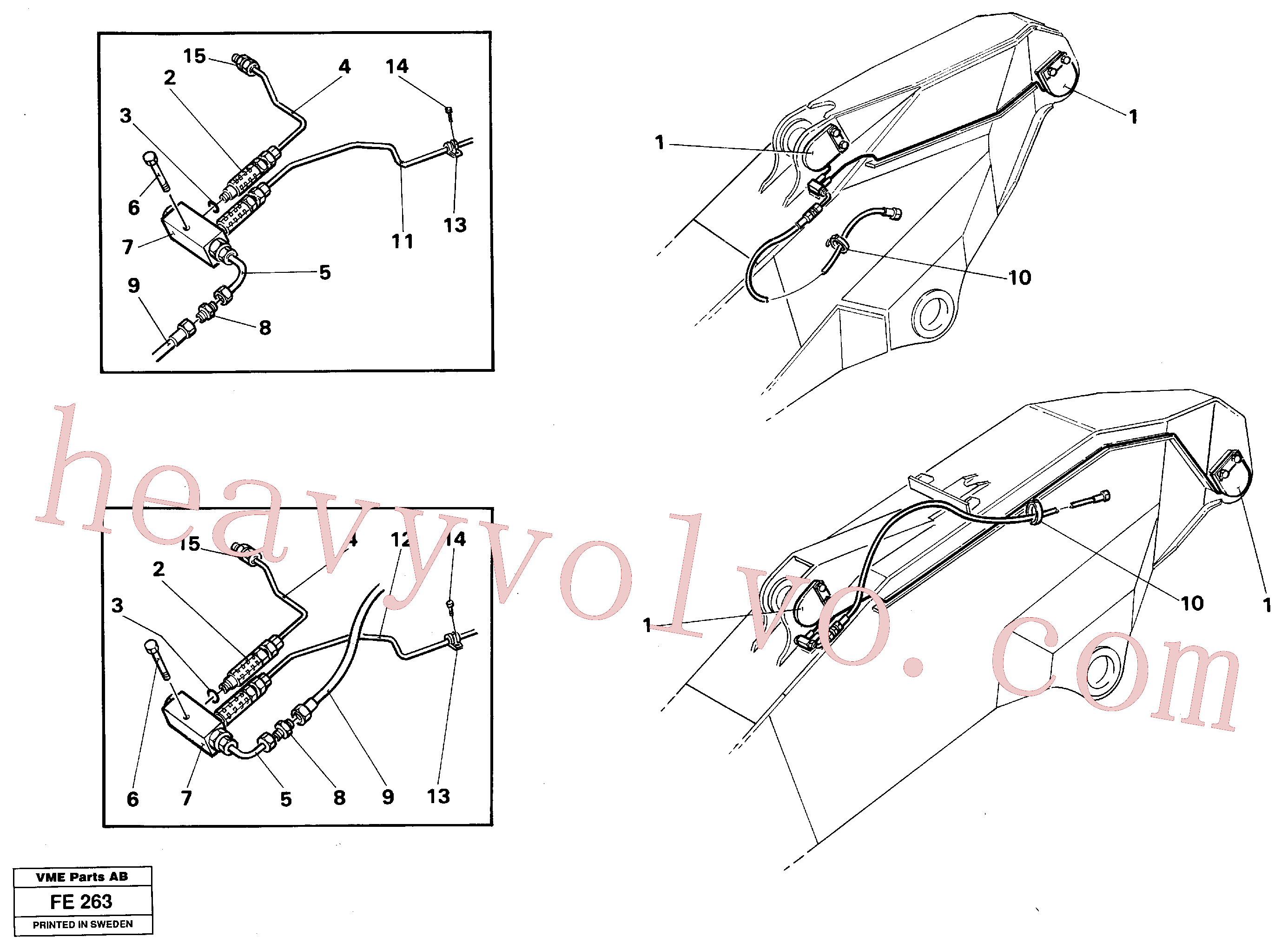 VOE14211801 for Volvo Automatic dipper lubrication, 3.0 m/ 4.0 m(FE263 assembly)