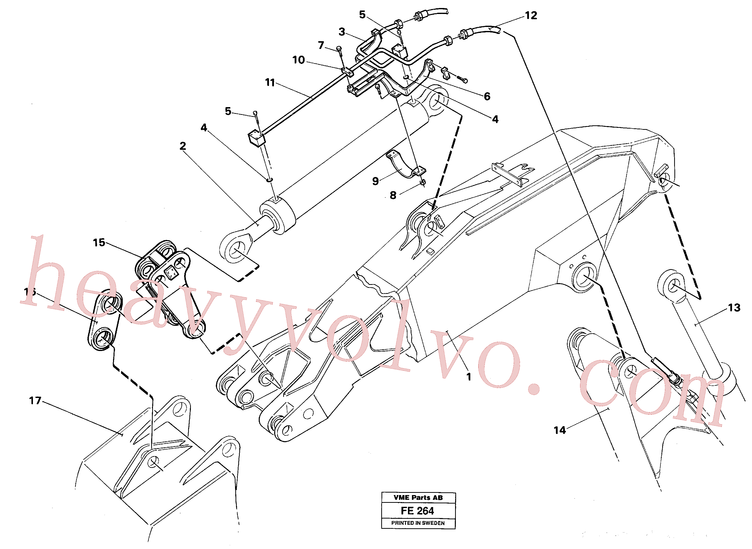 VOE14055374 for Volvo Hydraulic system, dipper arm 4.0 m(FE264 assembly)