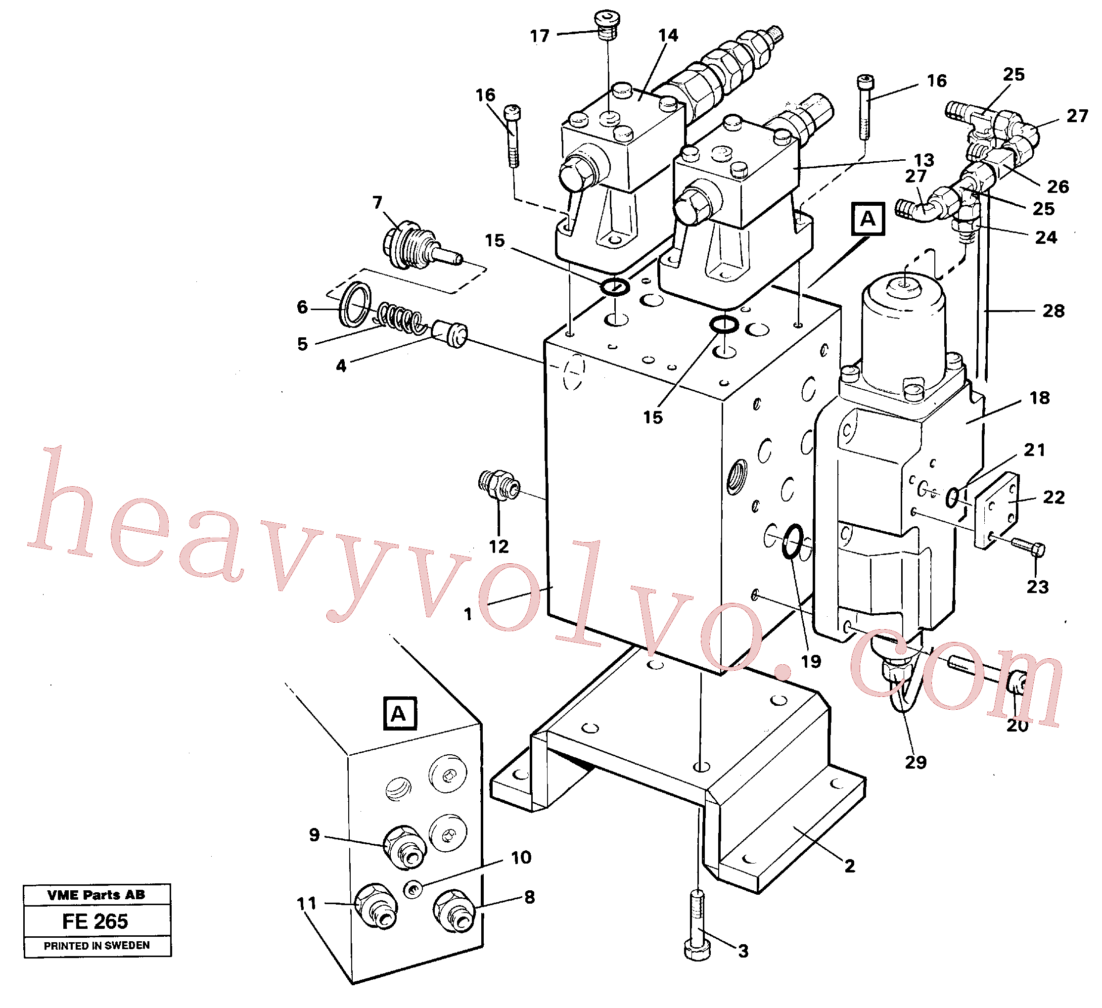 VOE14046682 for Volvo Slew valve assembly(FE265 assembly)