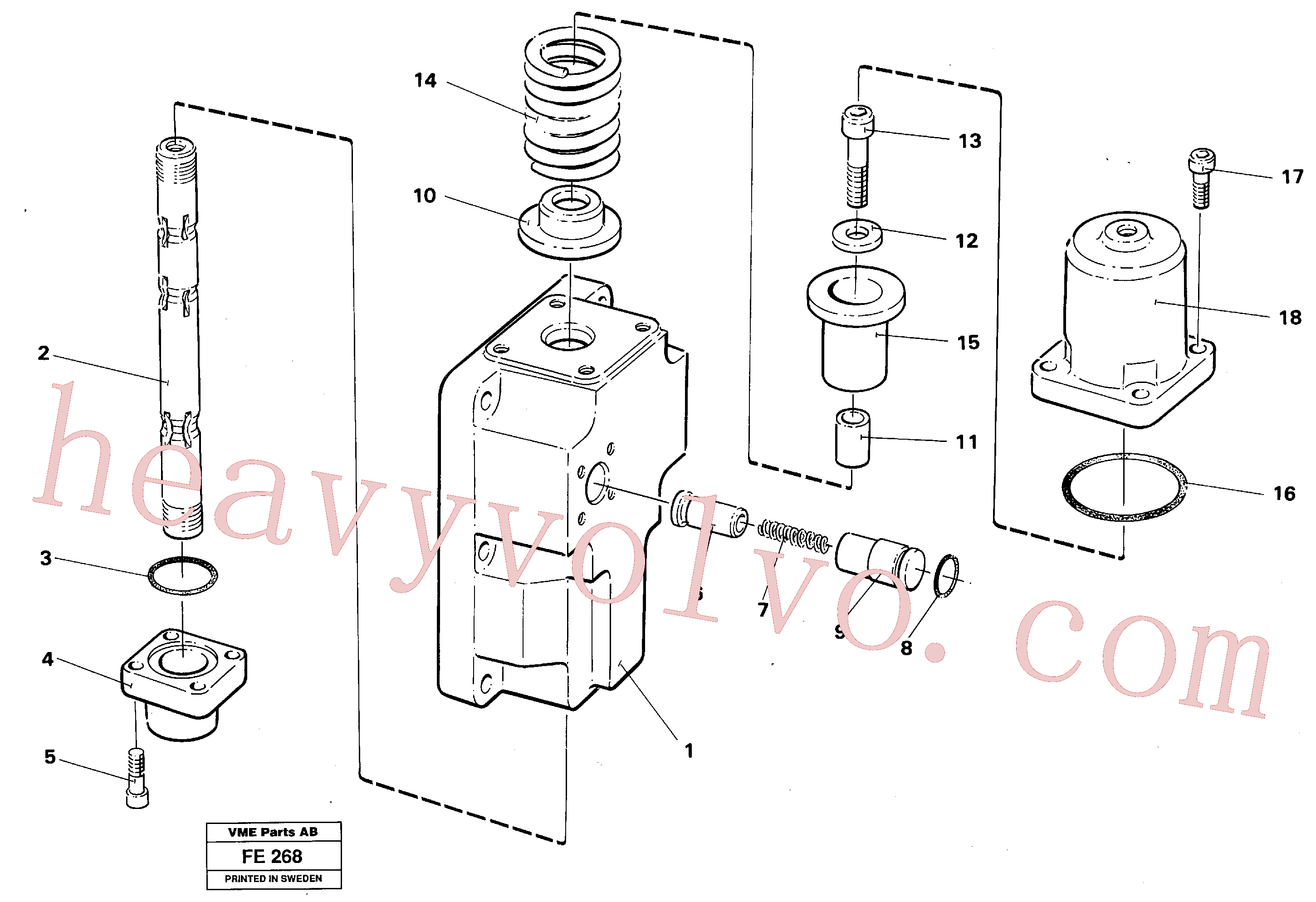 VOE14044702 for Volvo Four-way valve for slewing(FE268 assembly)