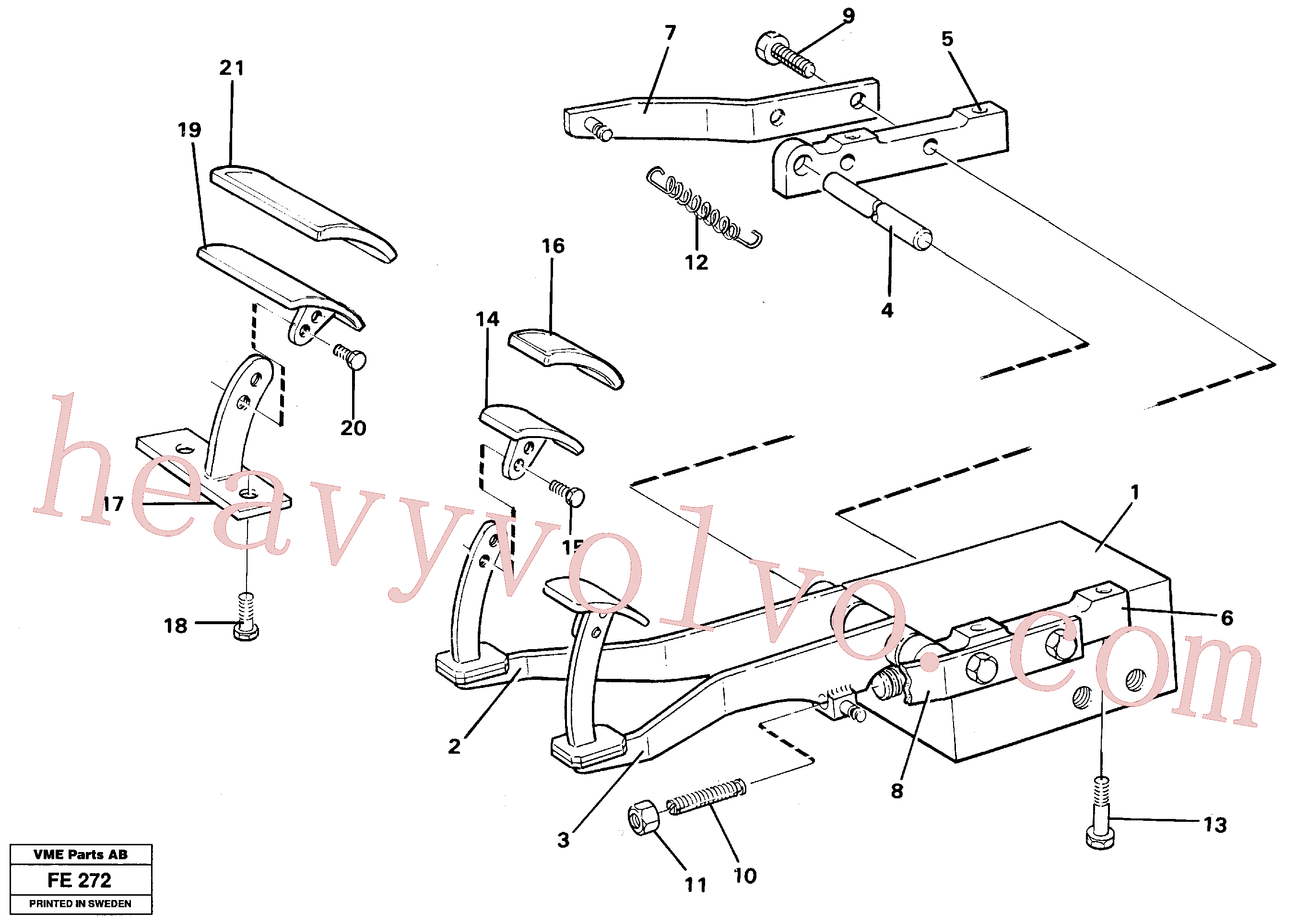 VOE14243536 for Volvo Pedal valve with foot rest(FE272 assembly)