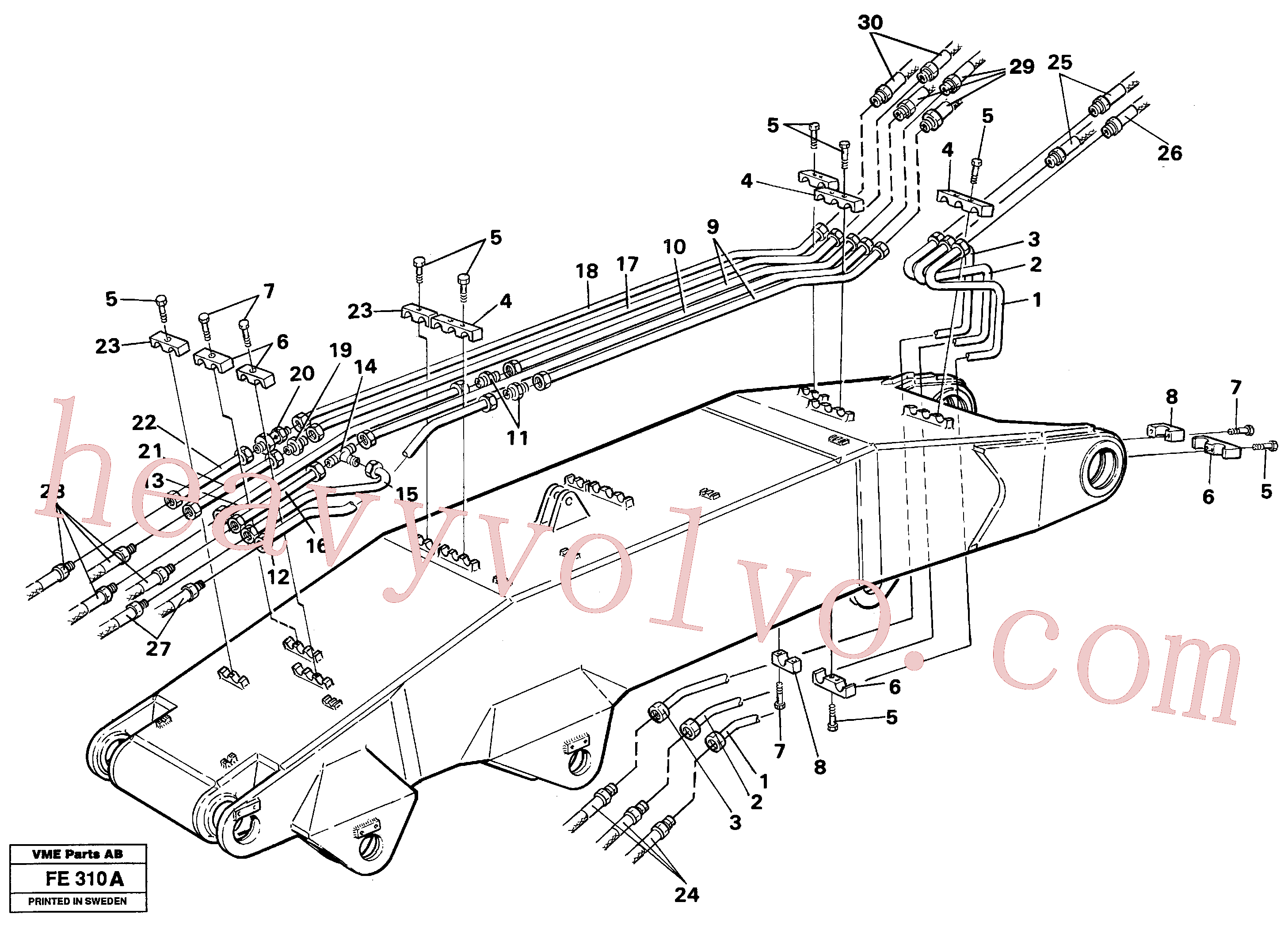 VOE14230794 for Volvo Hydraulic system, boom, front shovel equipment(FE310A assembly)