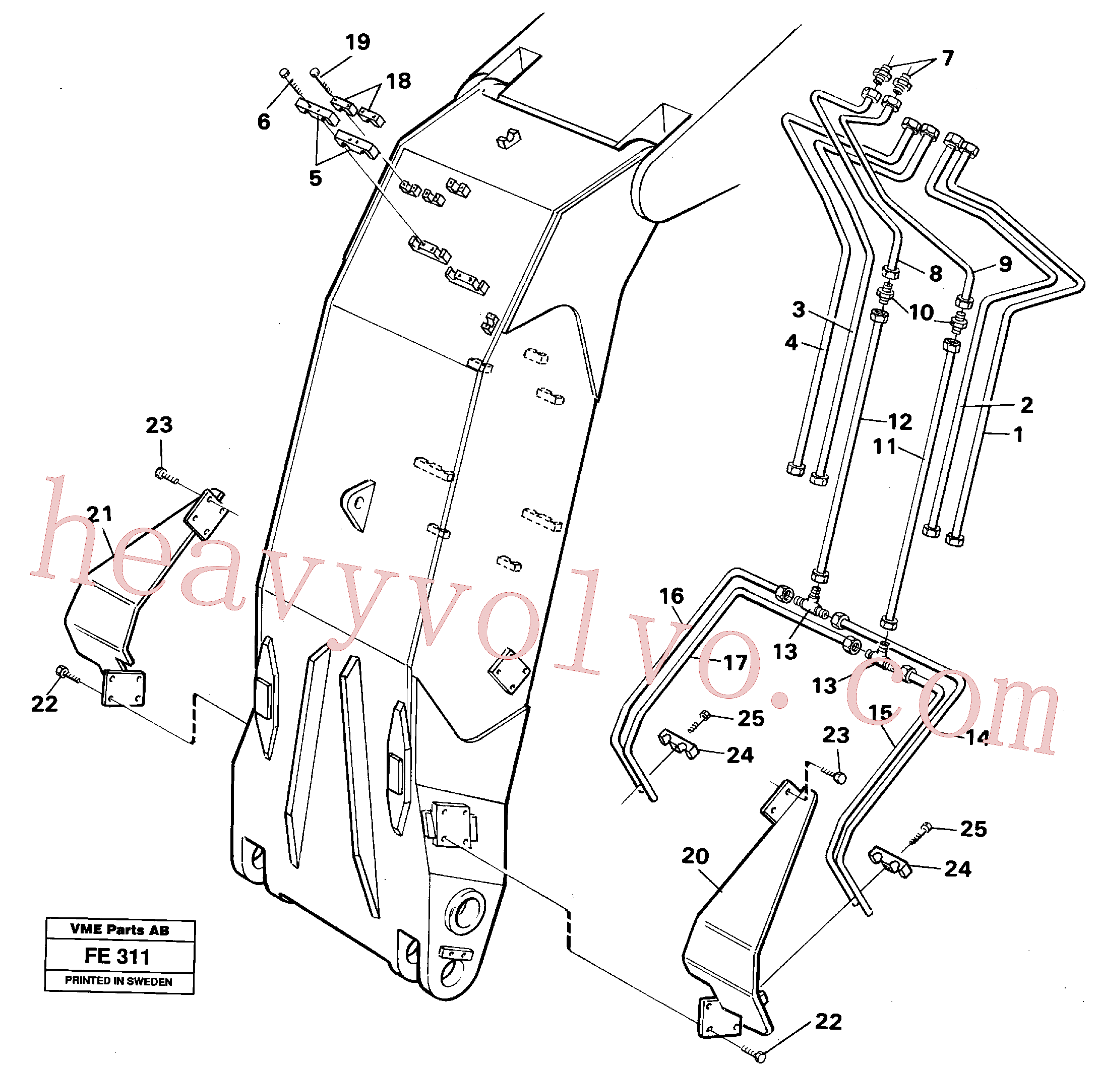 VOE14230306 for Volvo Hydraulic system, dipper arm, face shovel equipment(FE311 assembly)