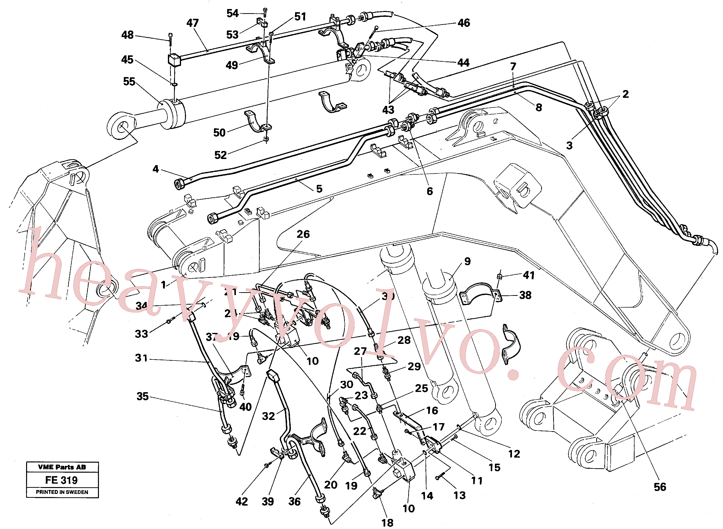 VOE14055031 for Volvo Hydraulic system, backhoeboom, Mass Excavation(FE319 assembly)