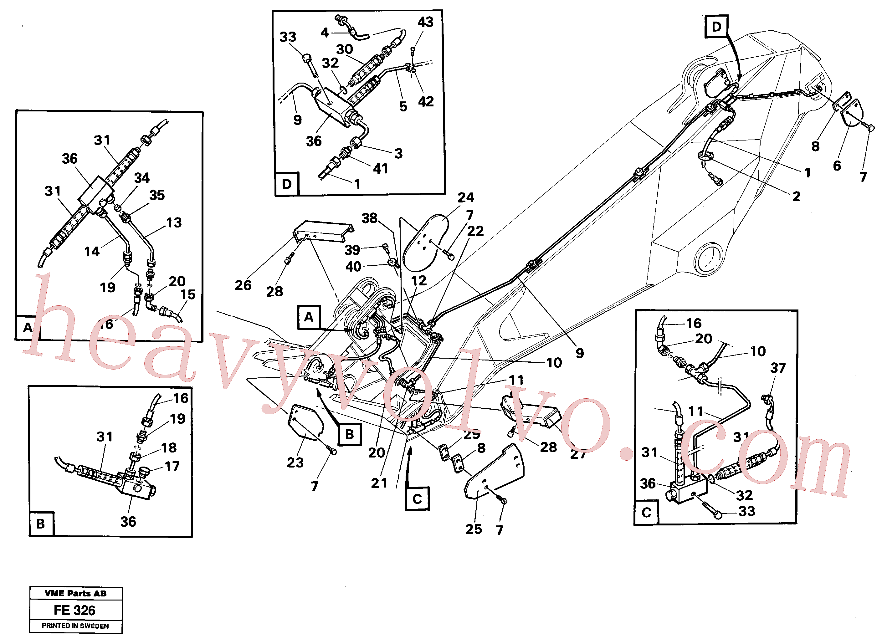 VOE14255097 for Volvo Automatic dipper lubric. Mass Excavation(FE326 assembly)