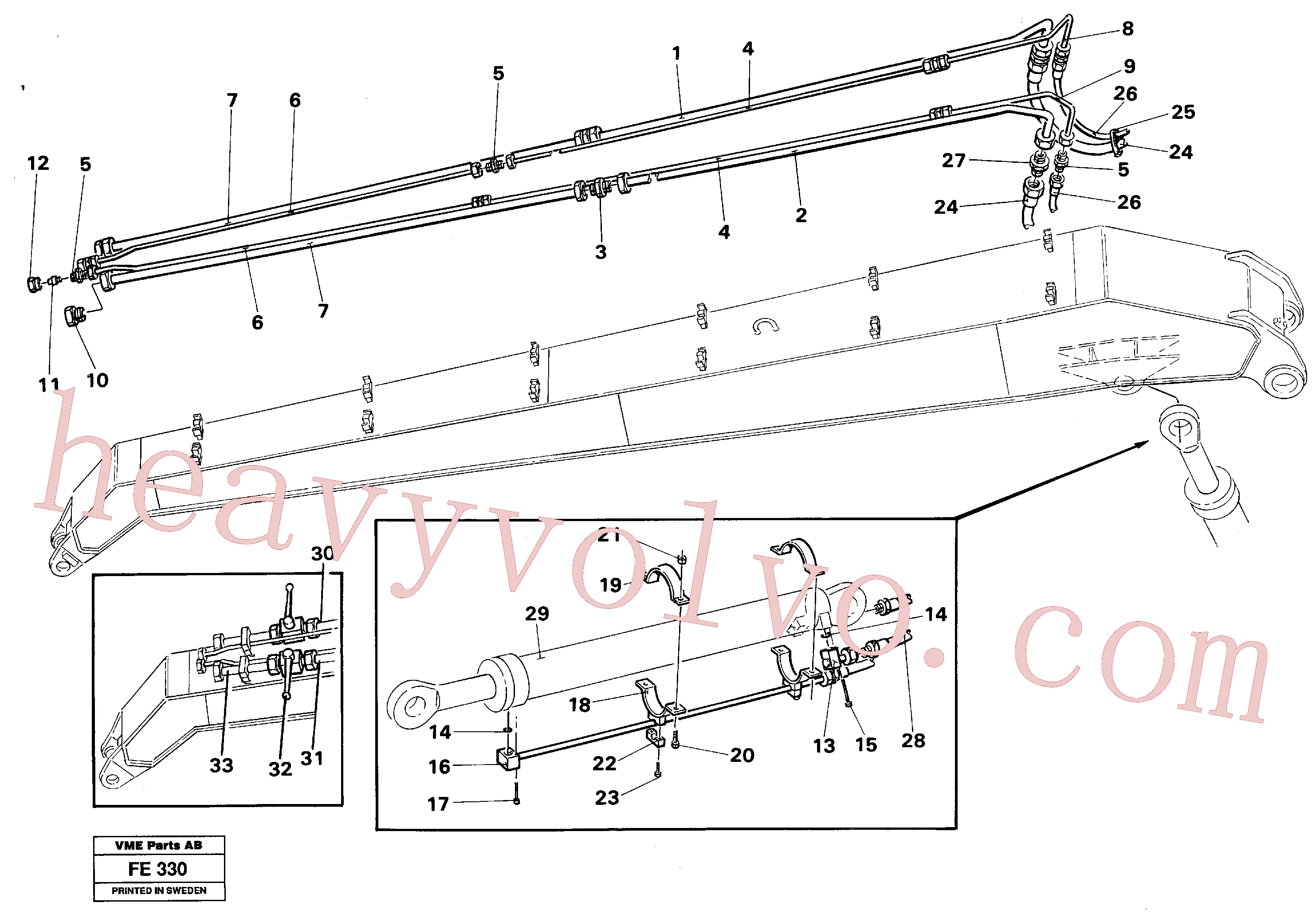 VOE14244886 for Volvo Hydraulic system, dipper arm, handling equipment(FE330 assembly)