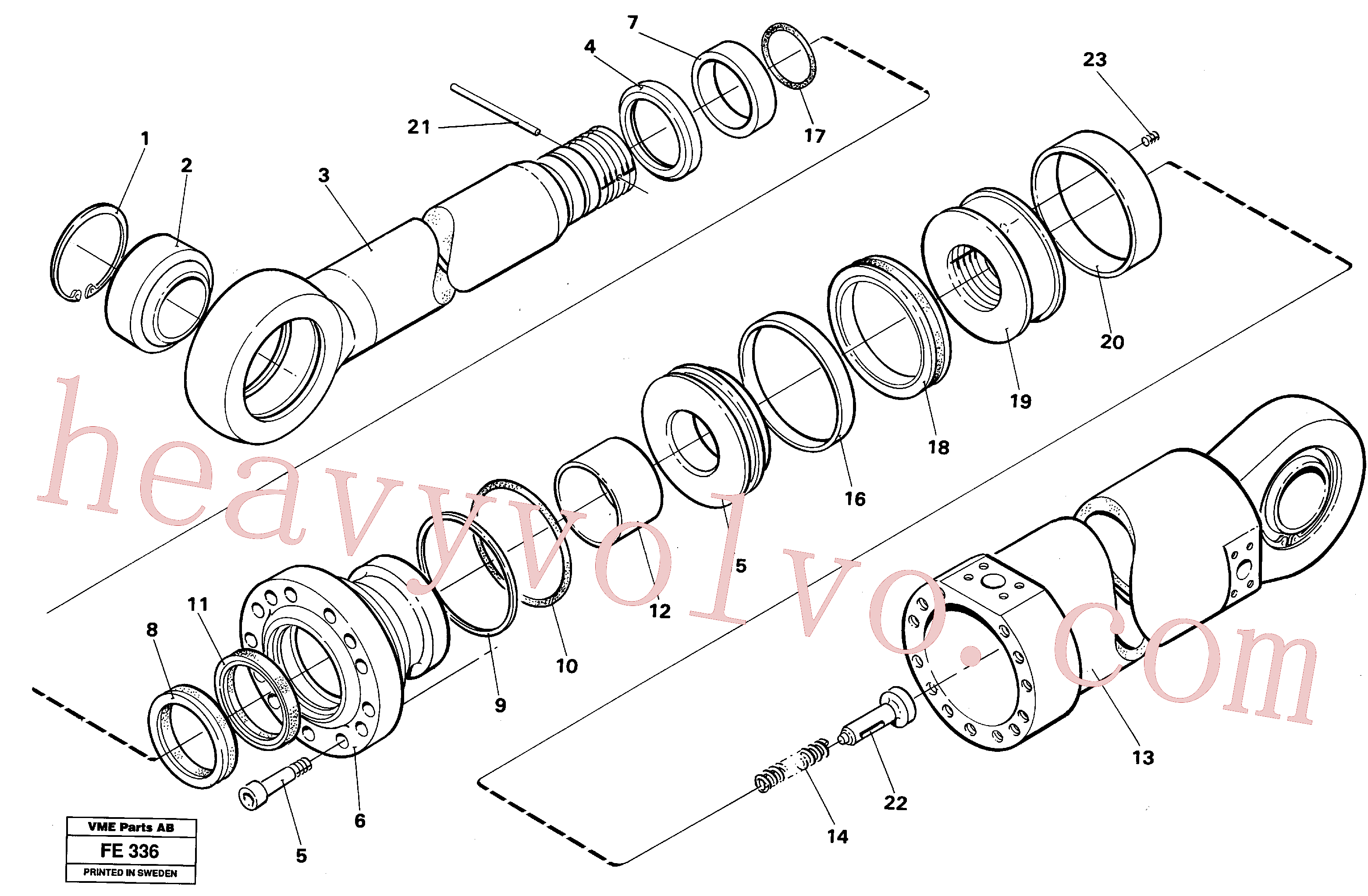 VOE14346168 for Volvo Bucket cylinder, front shovel equipment(FE336 assembly)