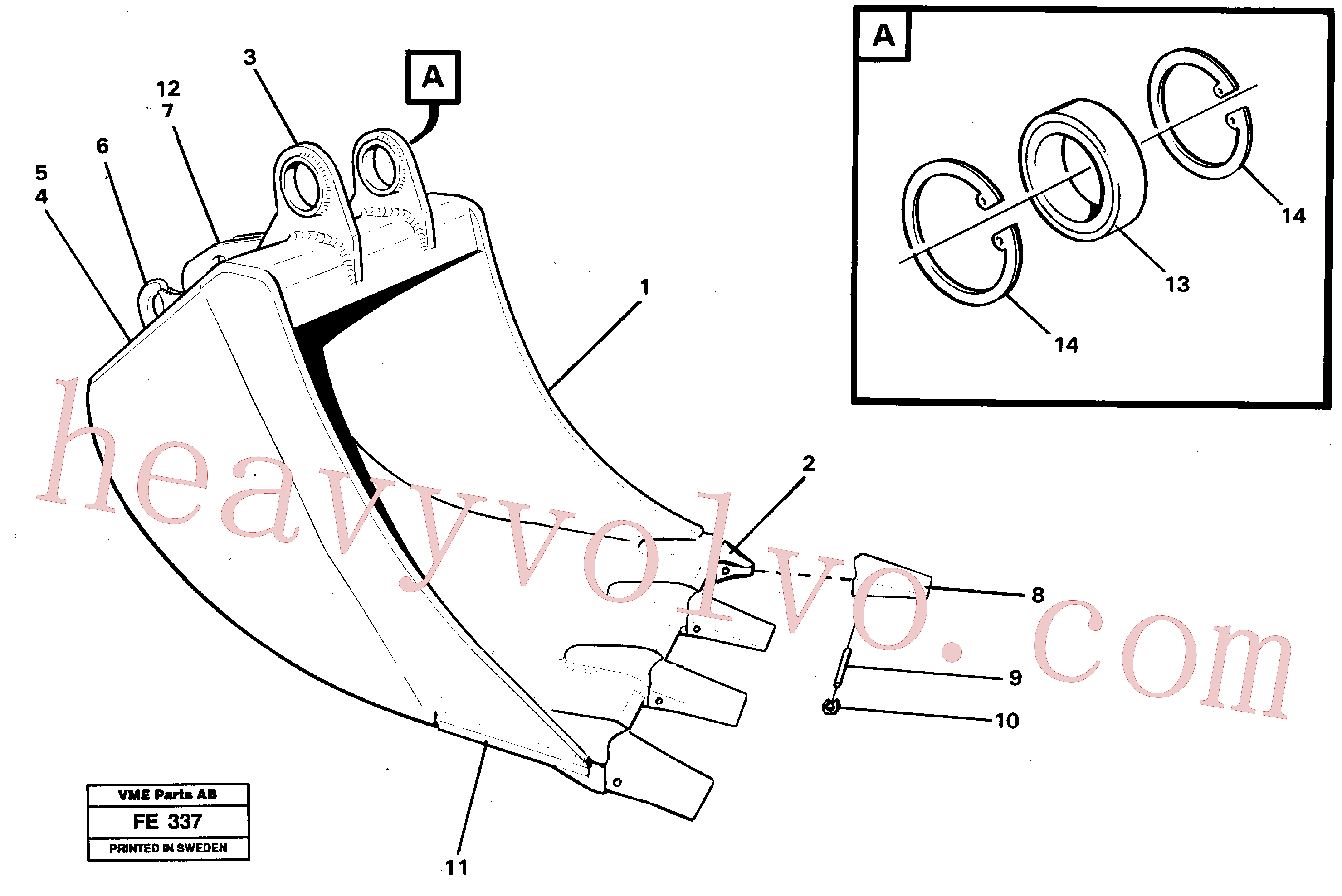 VOE14282871 for Volvo Backhoe buckets Me(FE337 assembly)