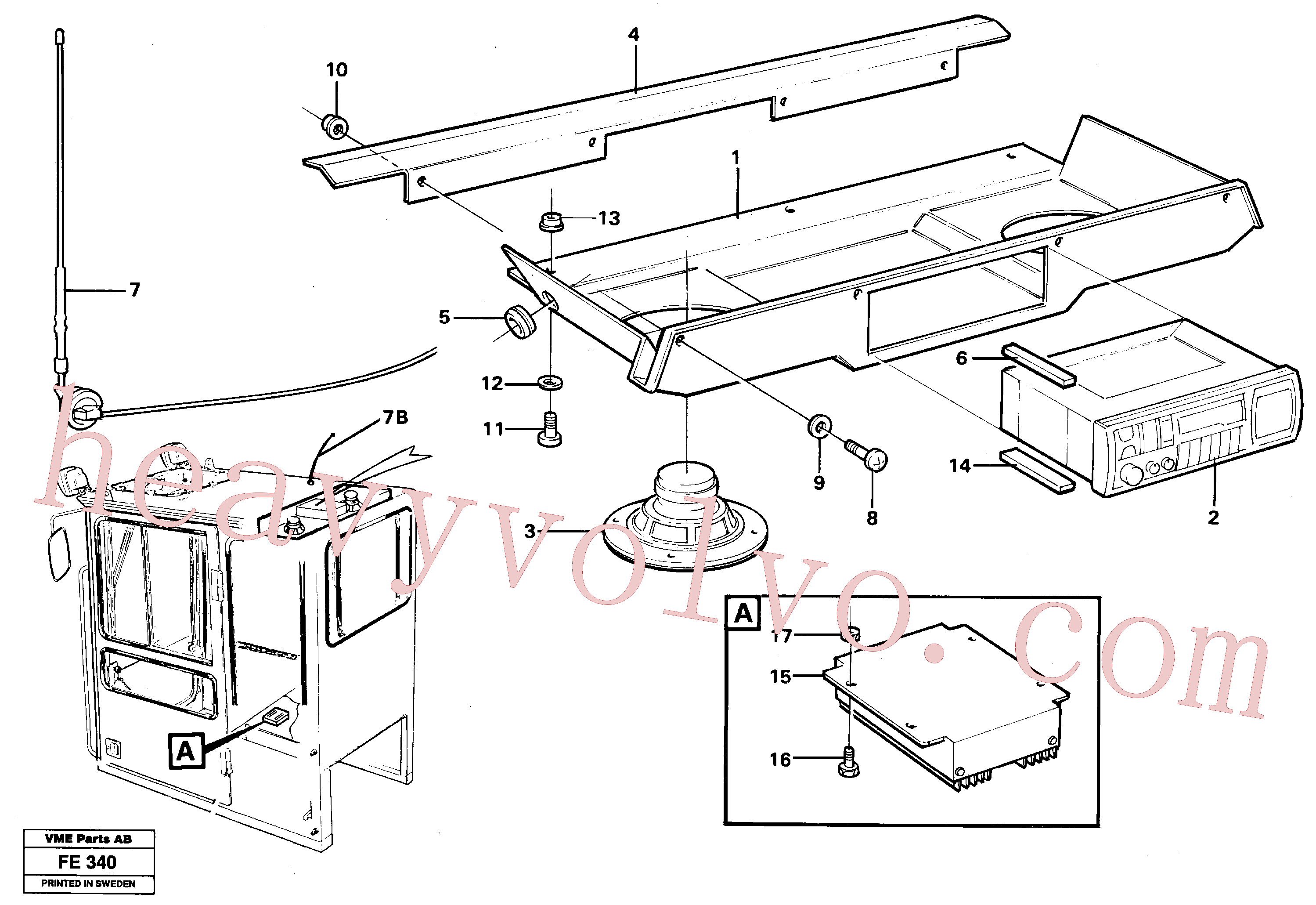 VOE14214005 for Volvo Radio installation Converter(FE340 assembly)