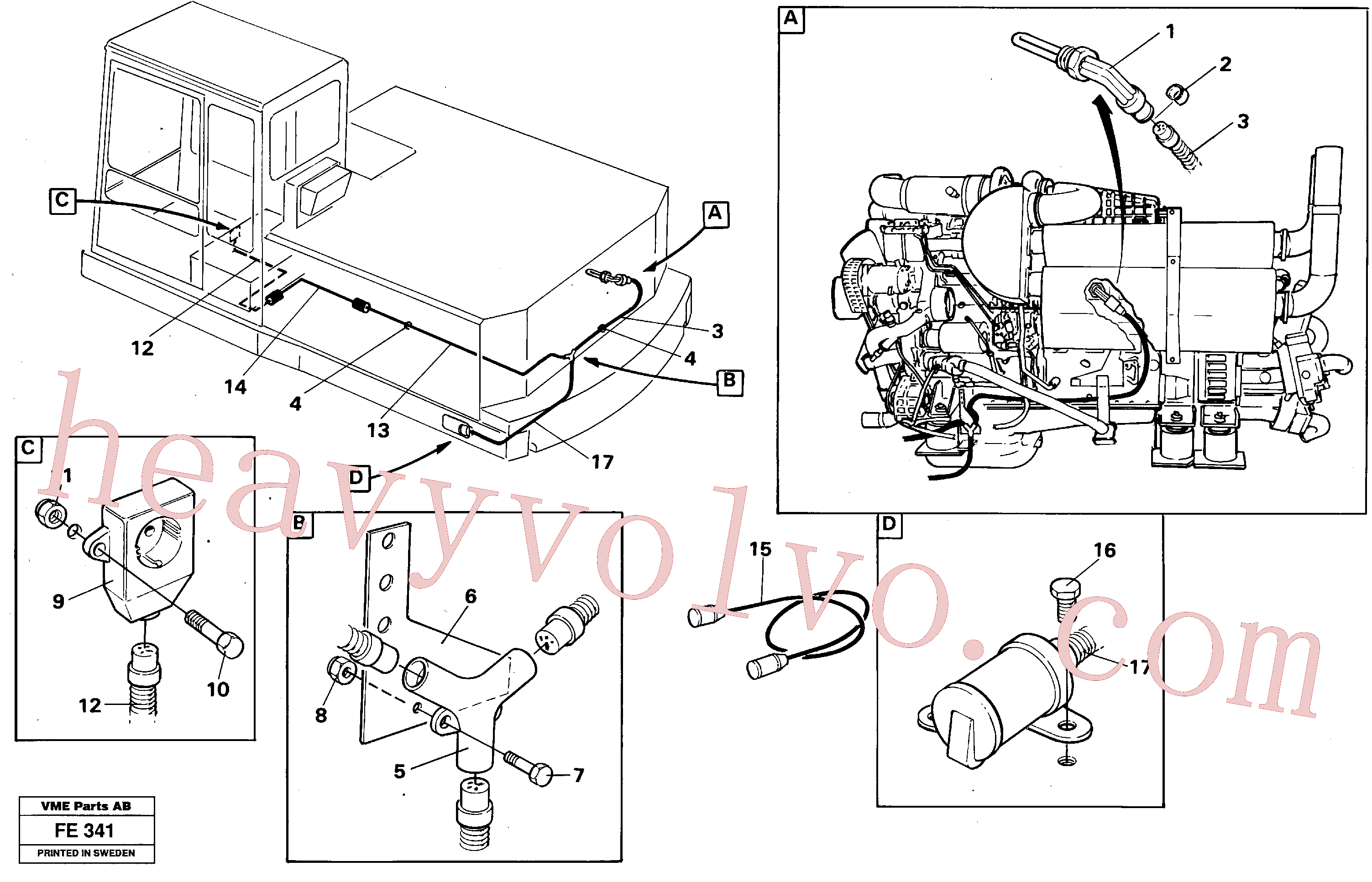 VOE14014814 for Volvo Engine heater(FE341 assembly)