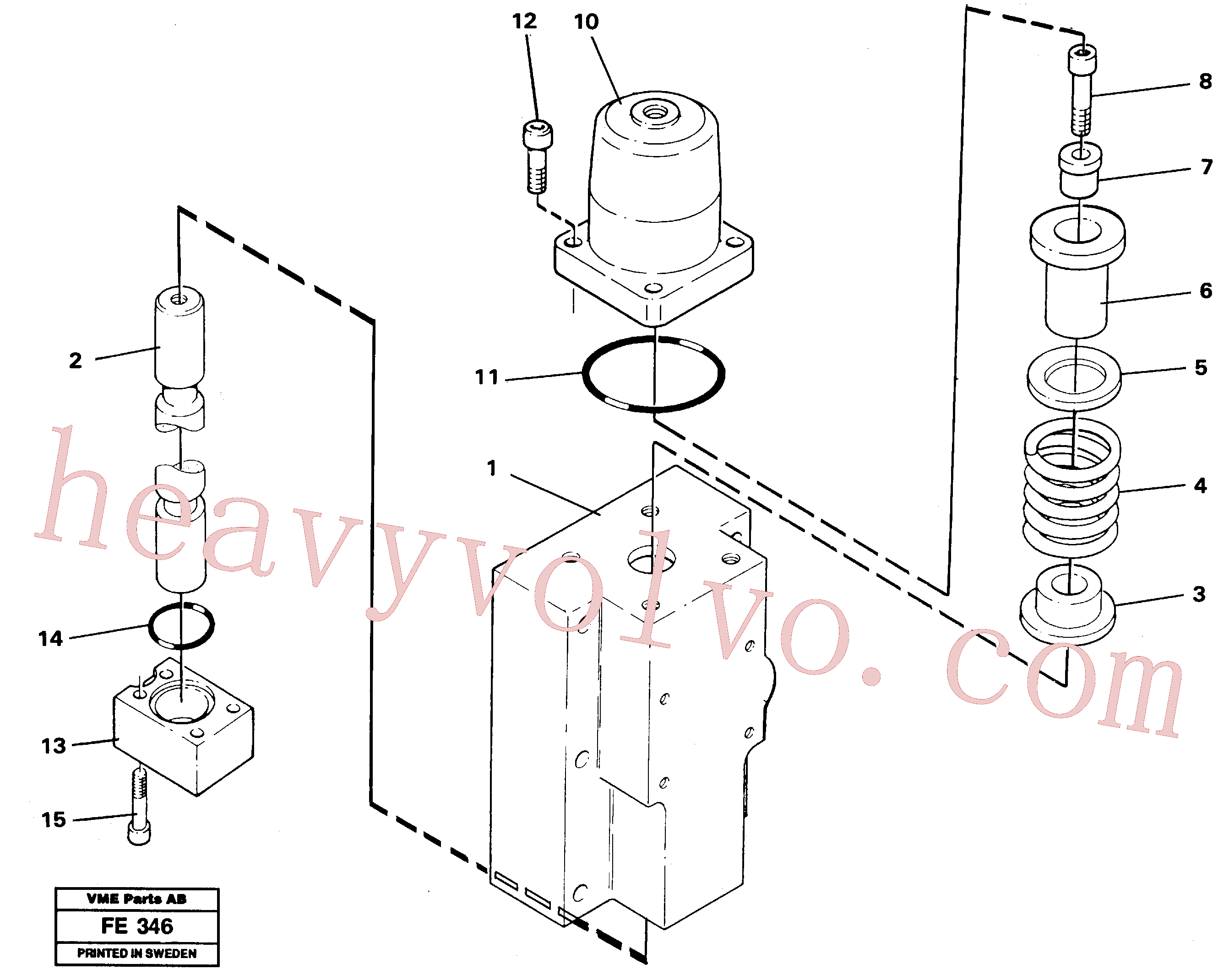 VOE14236298 for Volvo Four-way valve, rotating equipment(FE346 assembly)