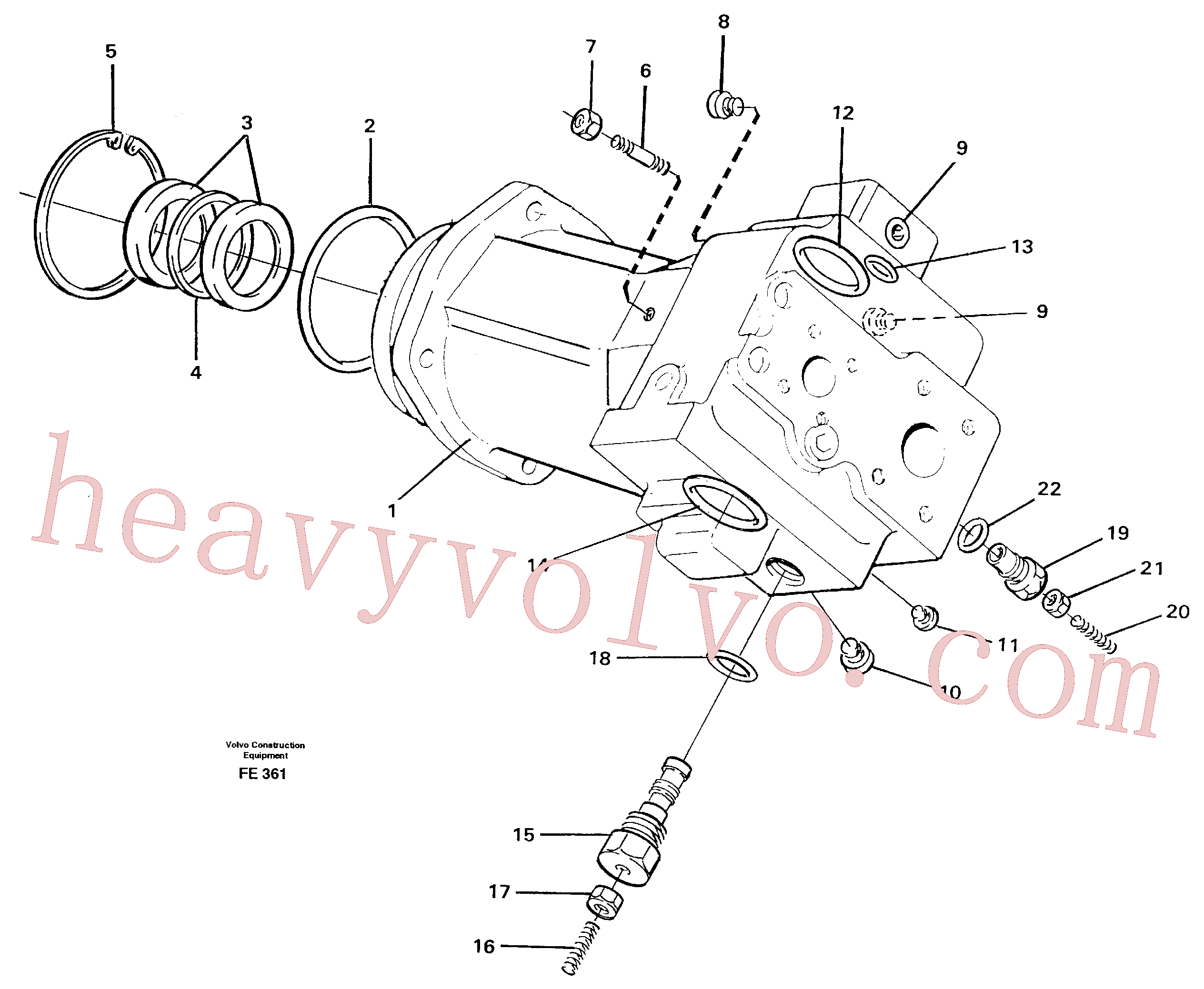 VOE14212122 for Volvo Hydraulic pump(FE361 assembly)