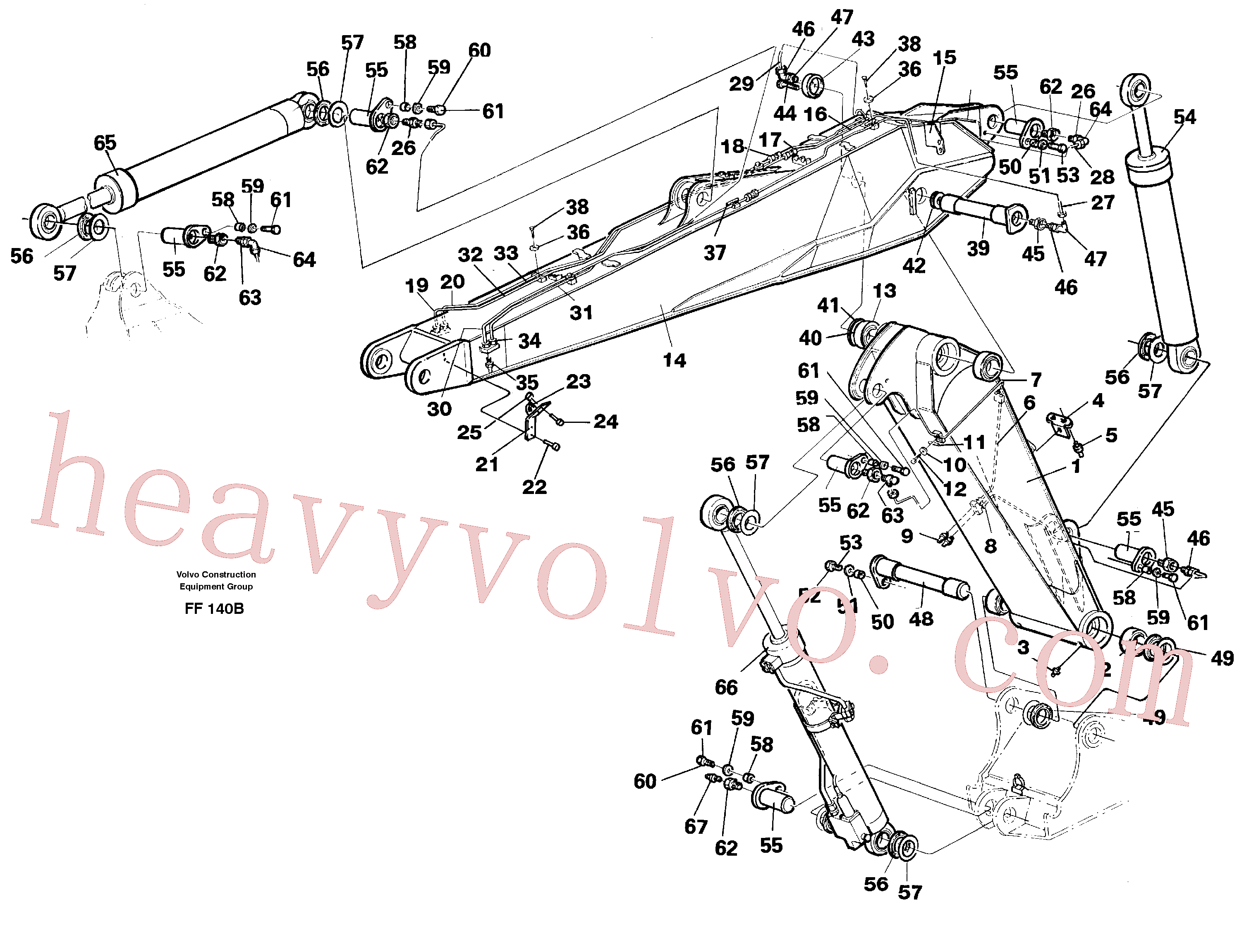 VOE14253078 for Volvo Adjustable boom(FF140B assembly)