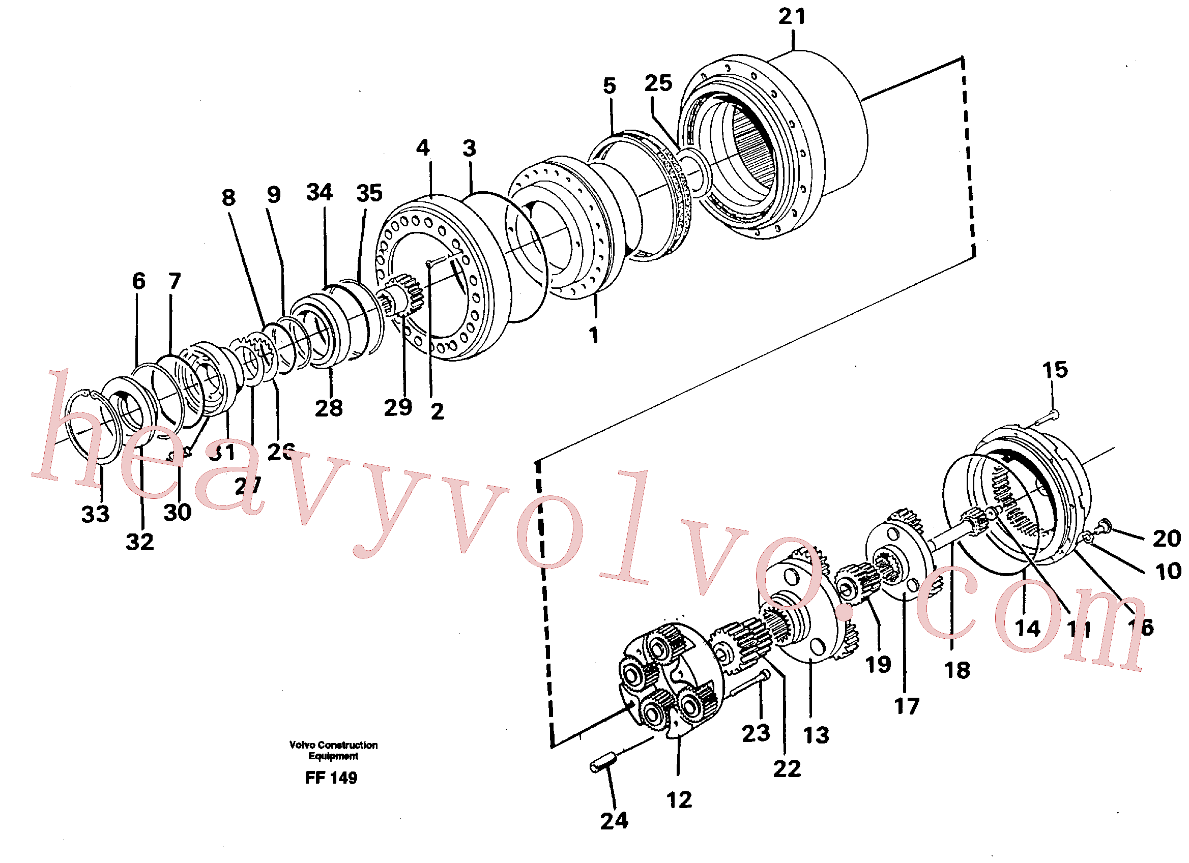 VOE14261949 for Volvo Planetary drive(FF149 assembly)