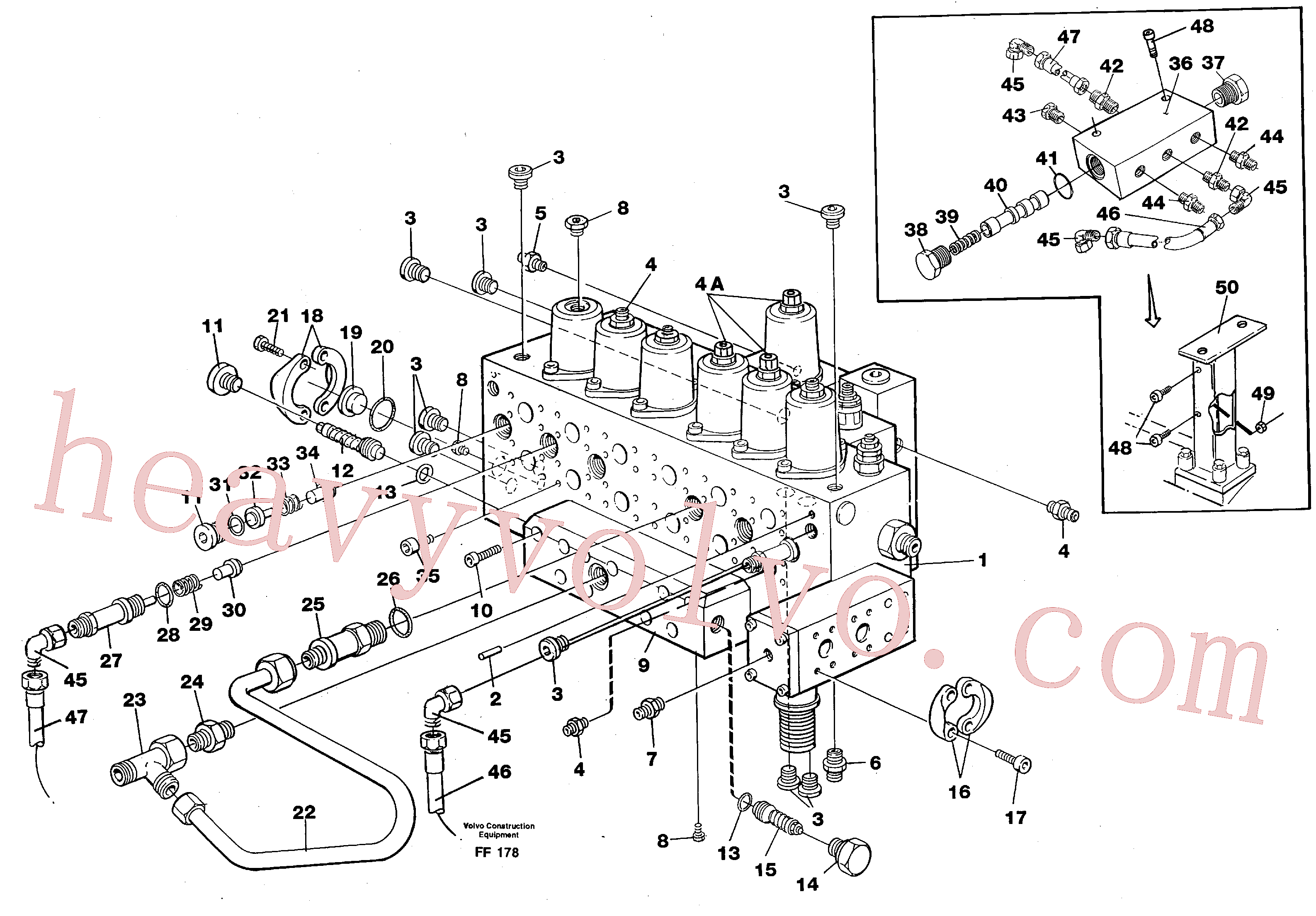 VOE14023409 for Volvo Main valve assembly, tubes connections, assembly bloc(FF178 assembly)