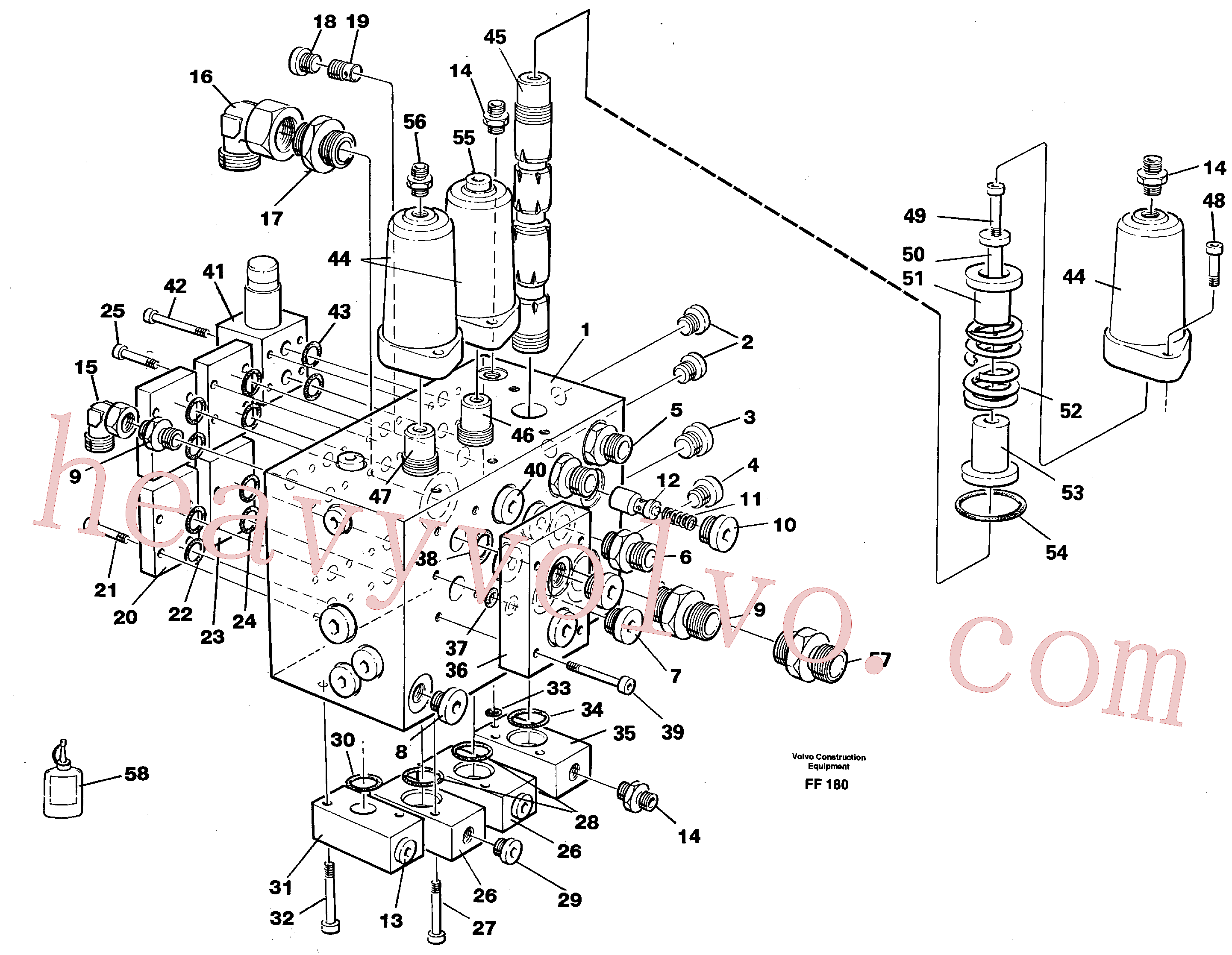 VOE14267438 for Volvo Slew valve assembly(FF180 assembly)