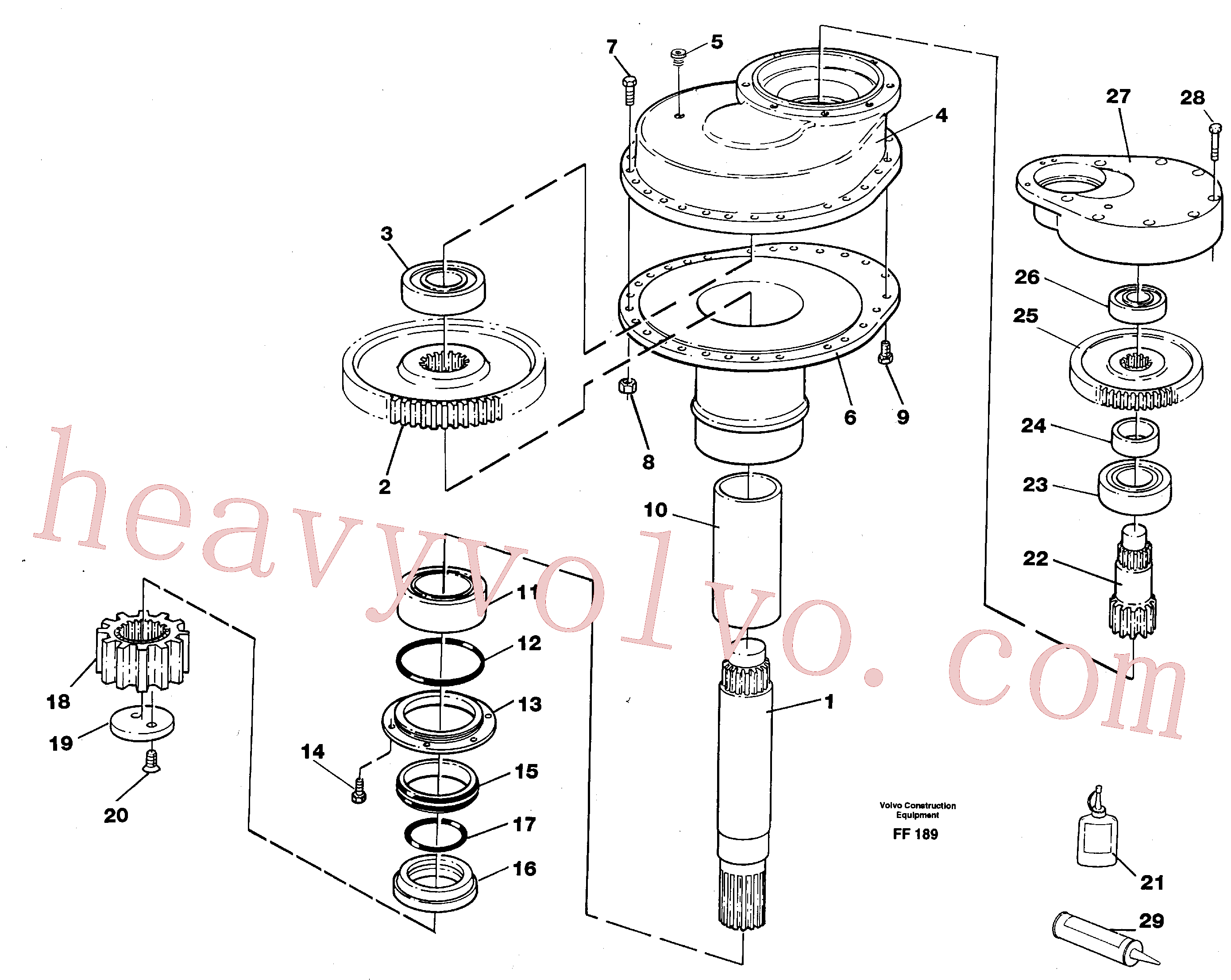 VOE14012337 for Volvo Swing gearbox(FF189 assembly)