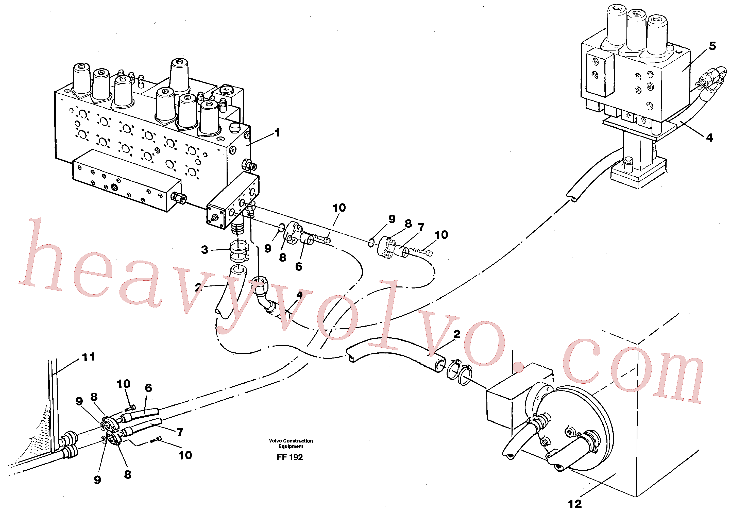 VOE14267470 for Volvo Hydraulic system, return lines(FF192 assembly)