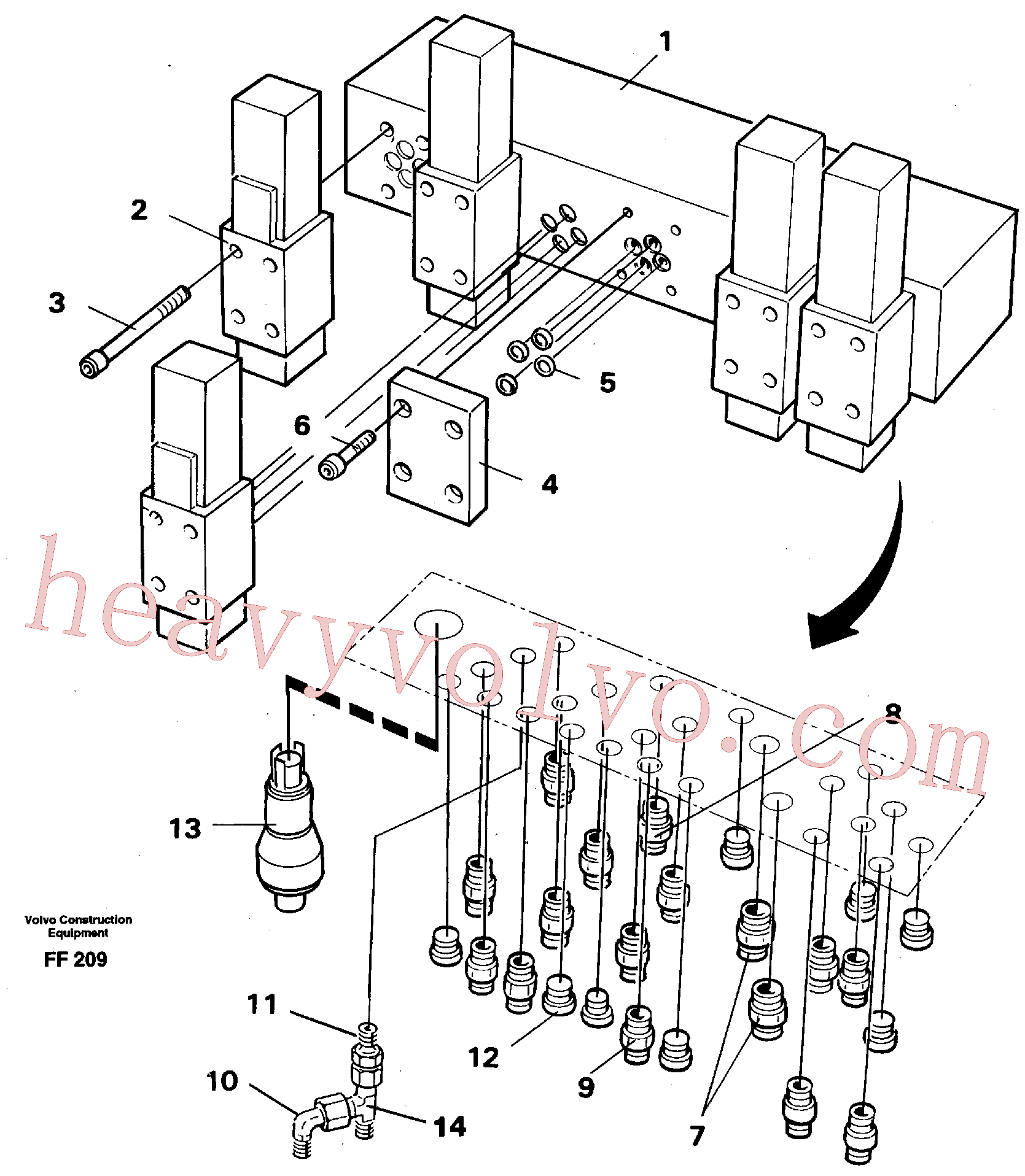 VOE14211899 for Volvo Stop control block(FF209 assembly)