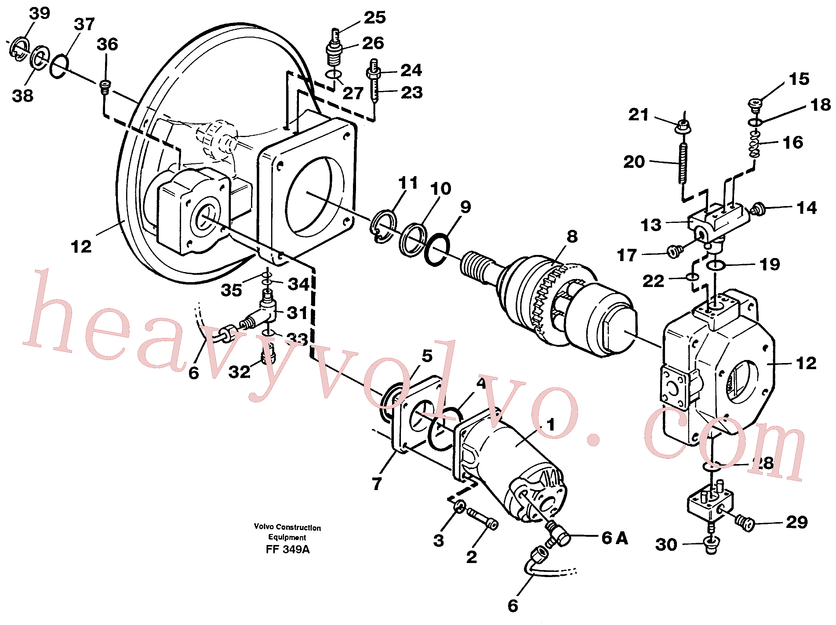 VOE11703391 for Volvo Pump gear box(FF349A assembly)