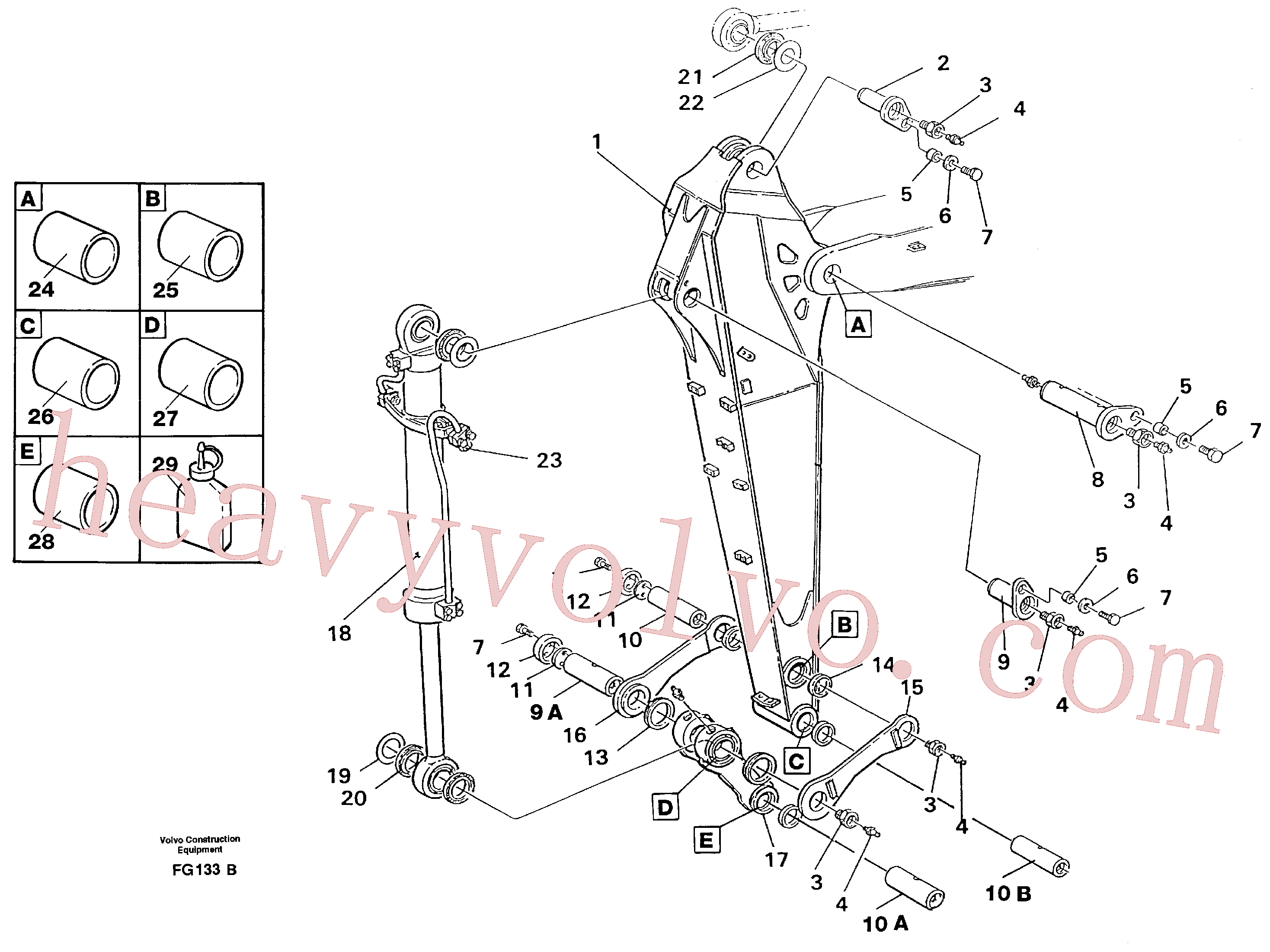 VOE14266252 for Volvo Backhoe dipper arm, 2.0m, 2.40m(FG133B assembly)