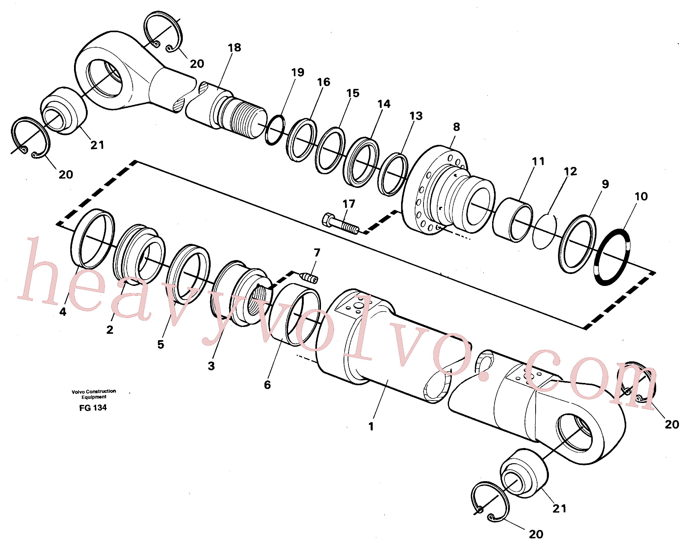 VOE11999529 for Volvo Boom cylinder(FG134 assembly)