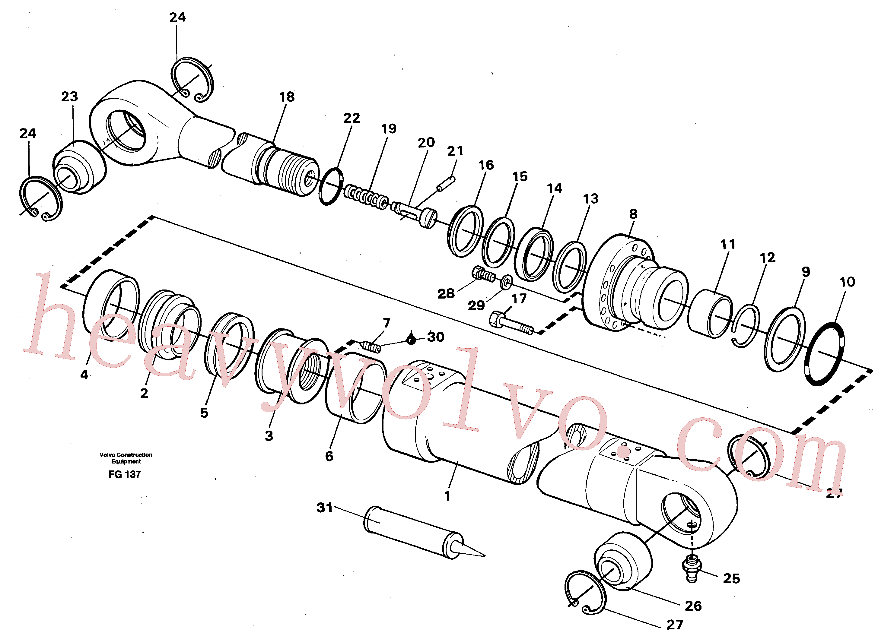 VOE14259738 for Volvo Bucket cylinder(FG137 assembly)