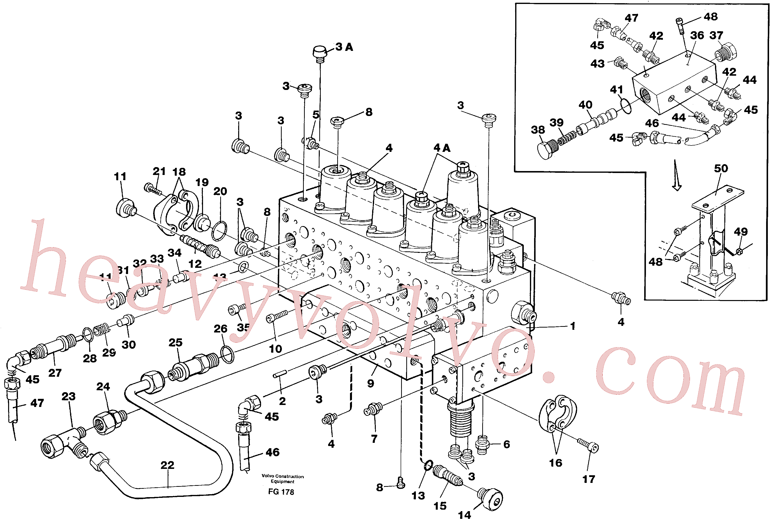 VOE14267224 for Volvo Main valve assembly, tubes connections, assembly bloc(FG178 assembly)