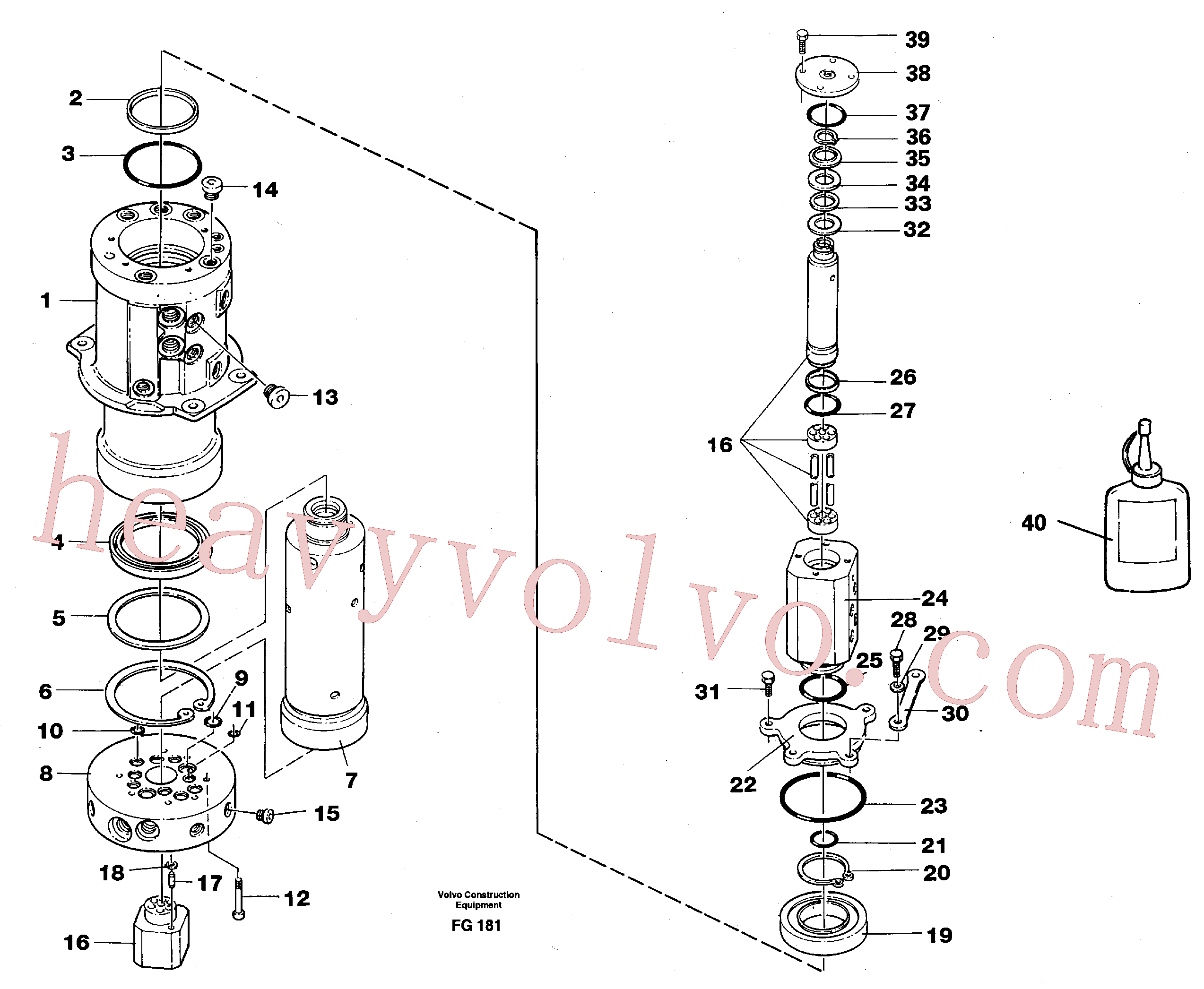 VOE960162 for Volvo Turning joint(FG181 assembly)