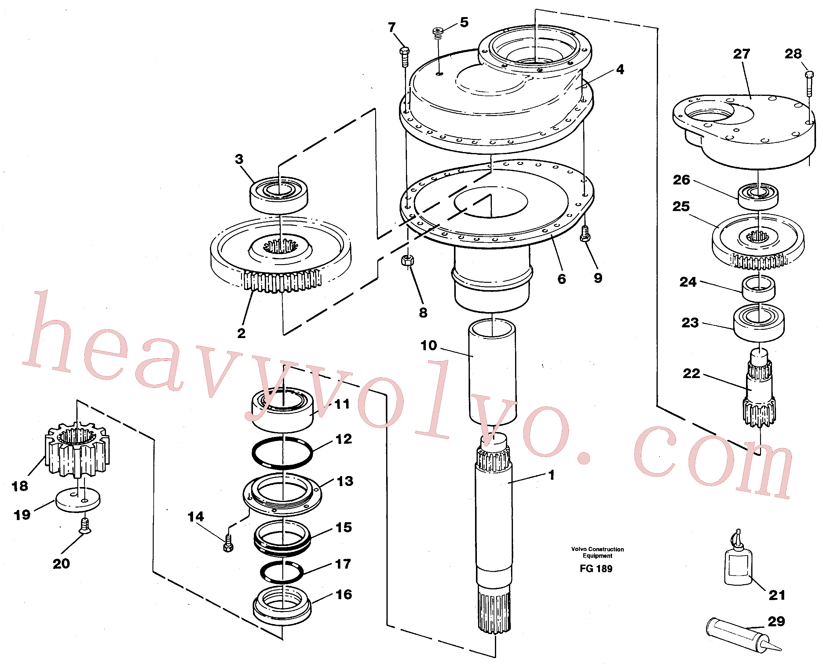 VOE14012337 for Volvo Swing gearbox(FG189 assembly)