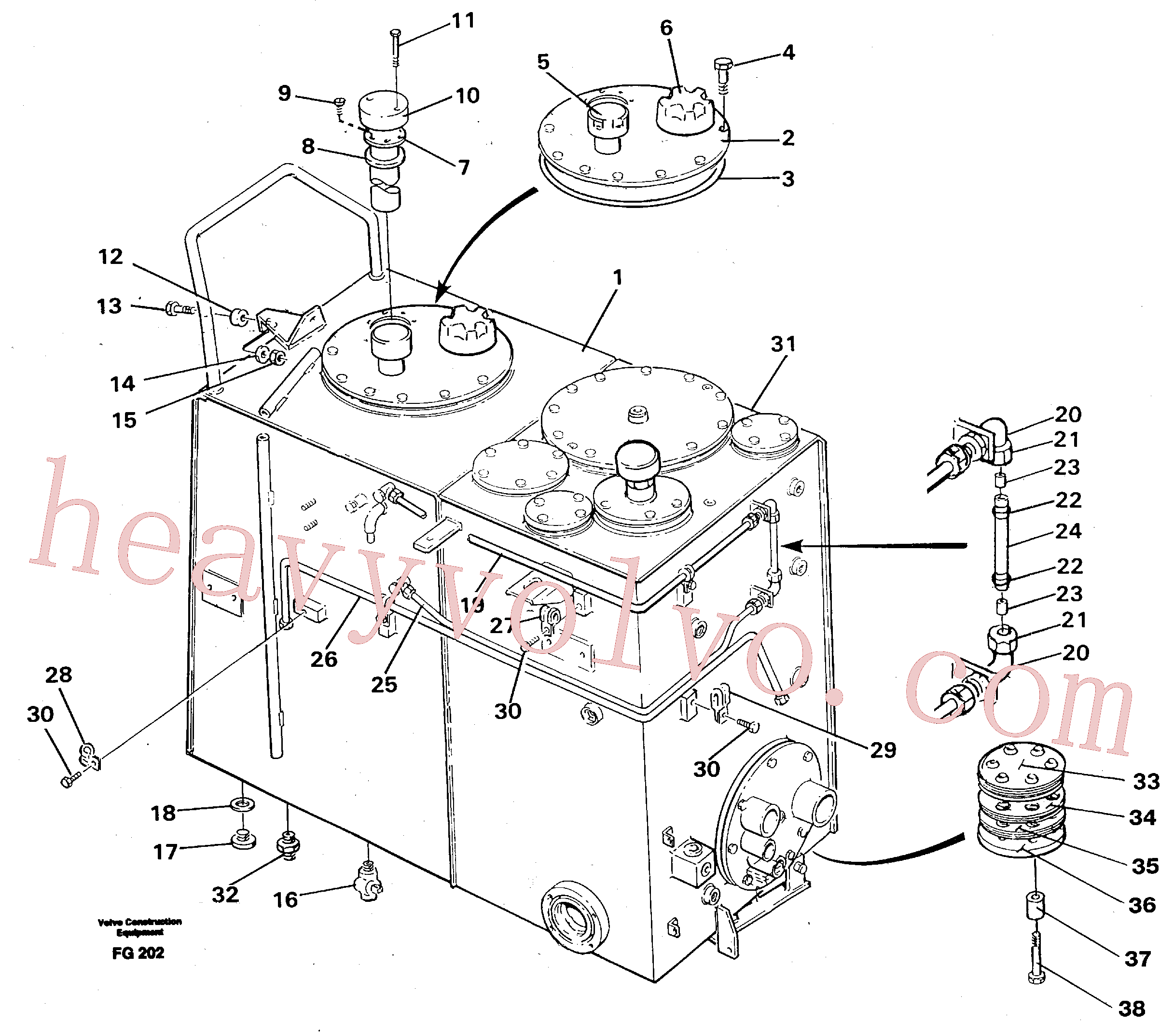 VOE14213998 for Volvo Fuel tank(FG202 assembly)