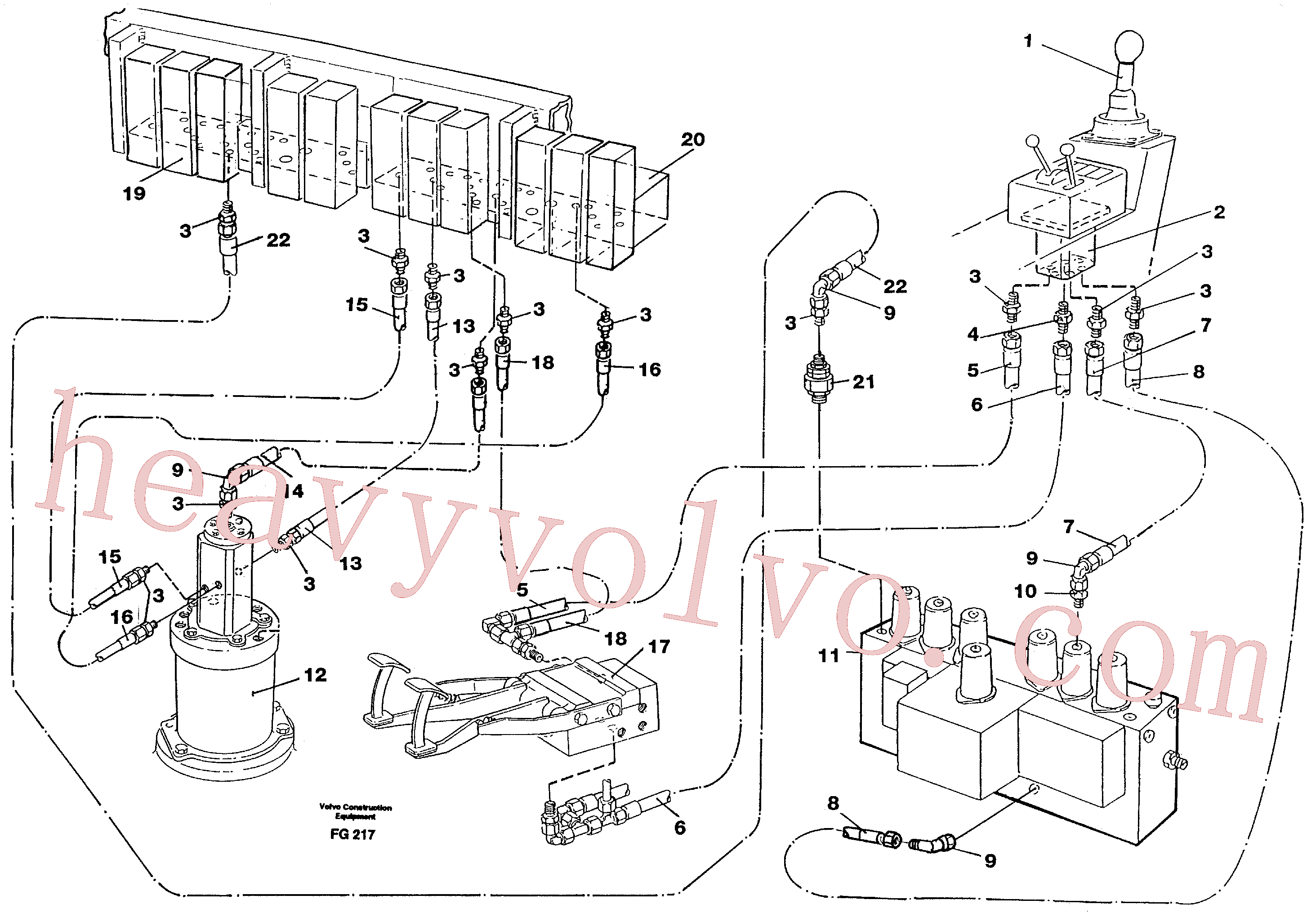 VOE14245236 for Volvo Servo hydr.support/ parking brake(FG217 assembly)