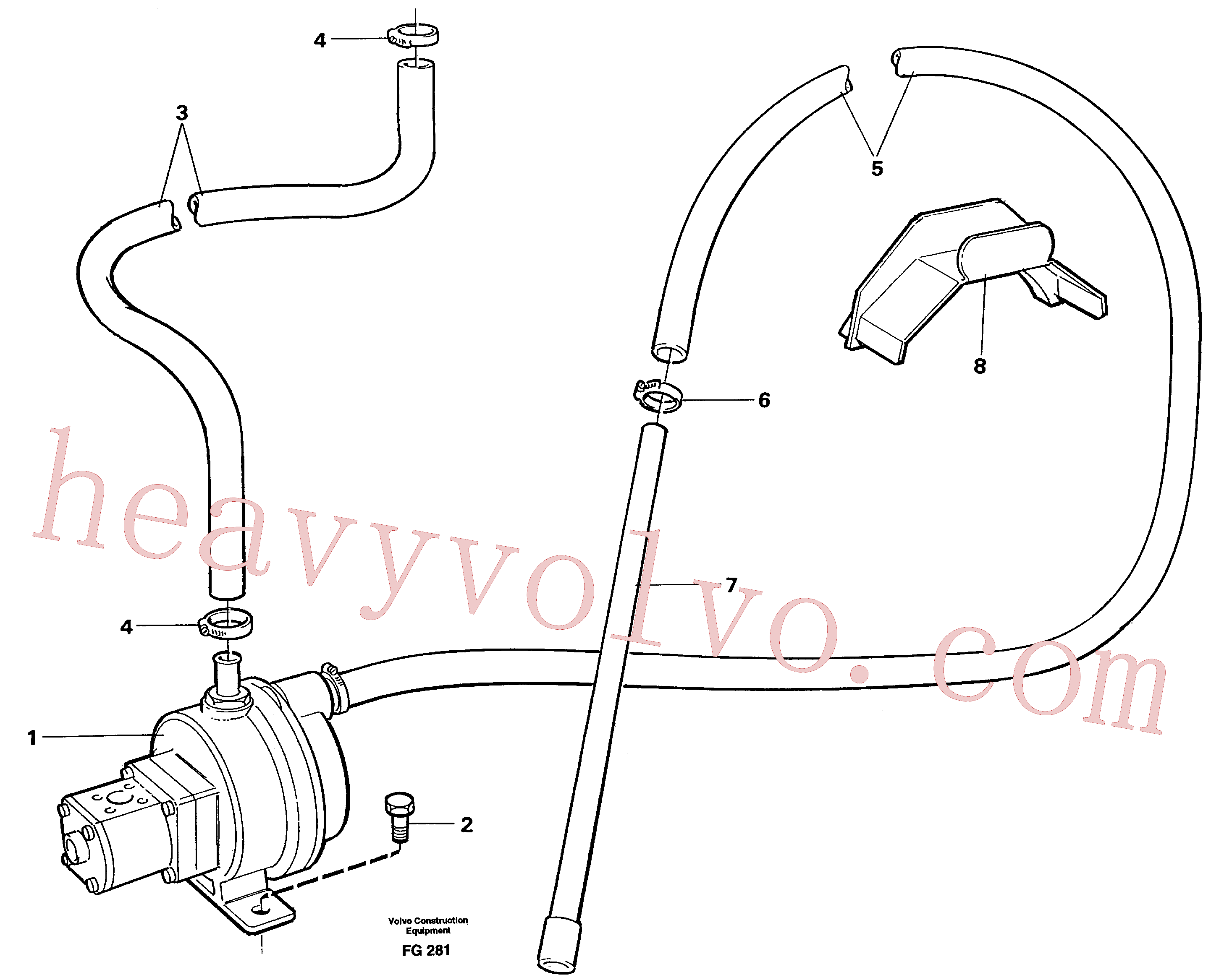 VOE14054050 for Volvo Fuelfilling pump with hoses(FG281 assembly)