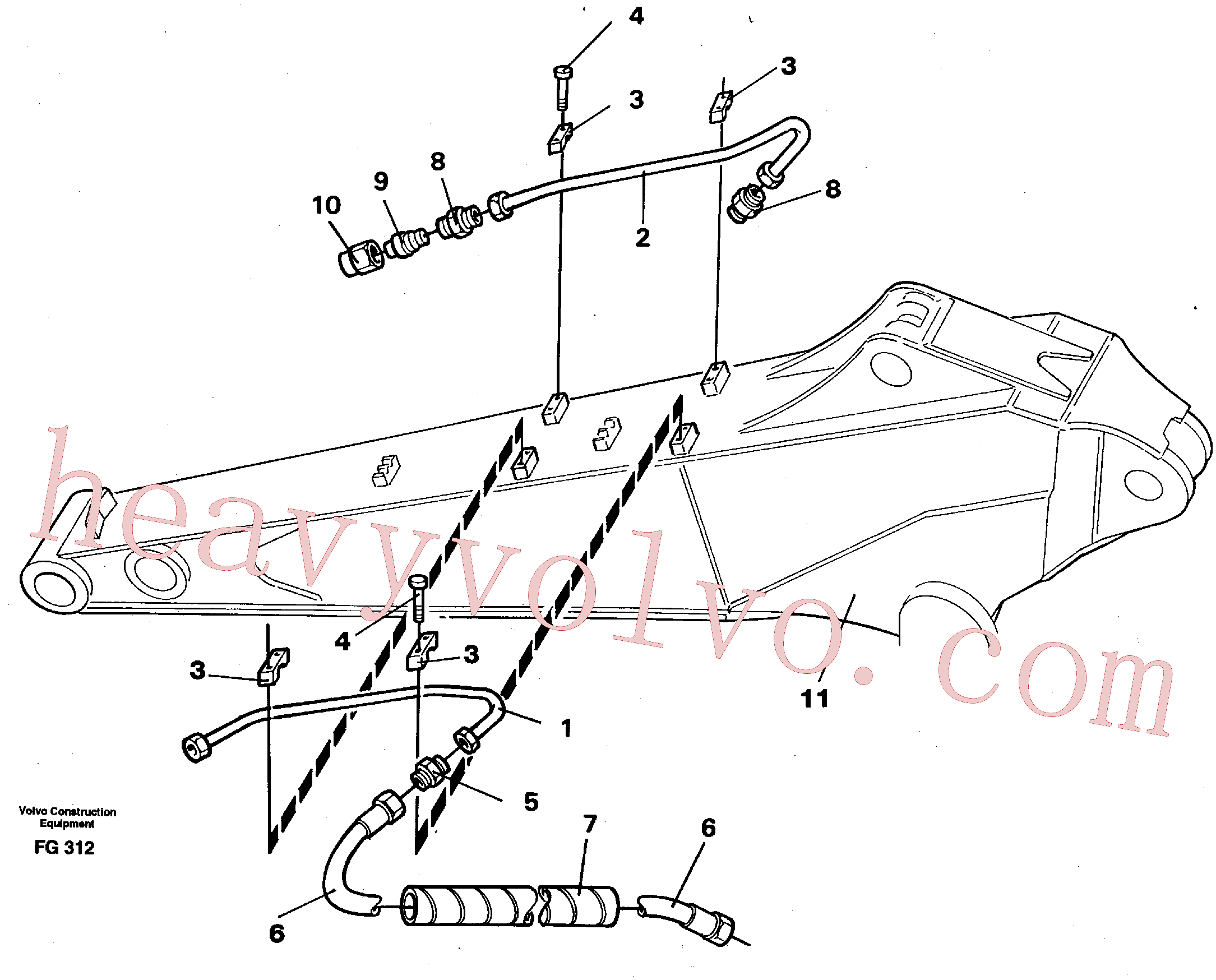 VOE14261815 for Volvo Slope bucket equipm. dipper arm(FG312 assembly)