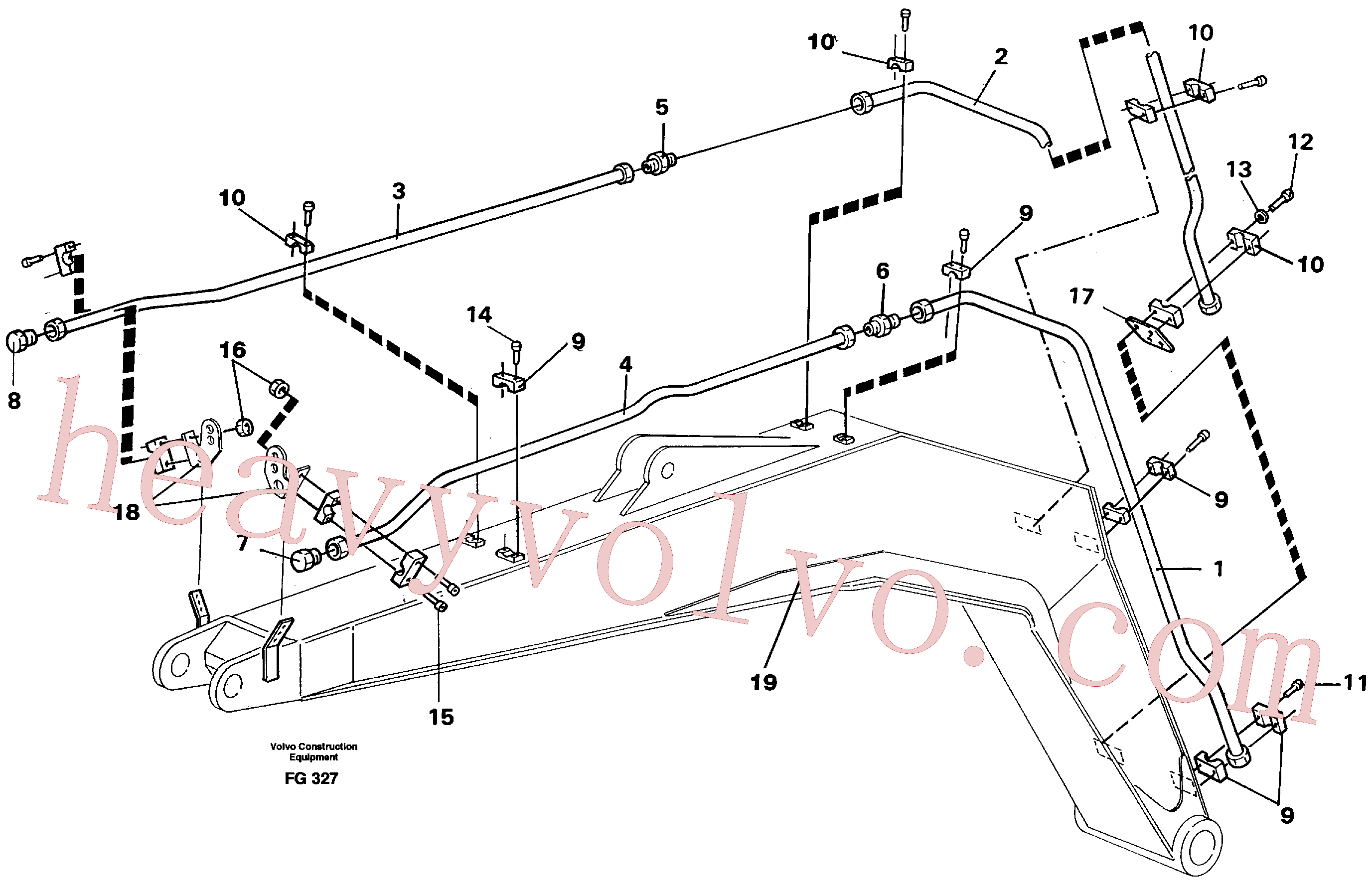 VOE14253360 for Volvo Hydraulic hammer equipment, boom(FG327 assembly)