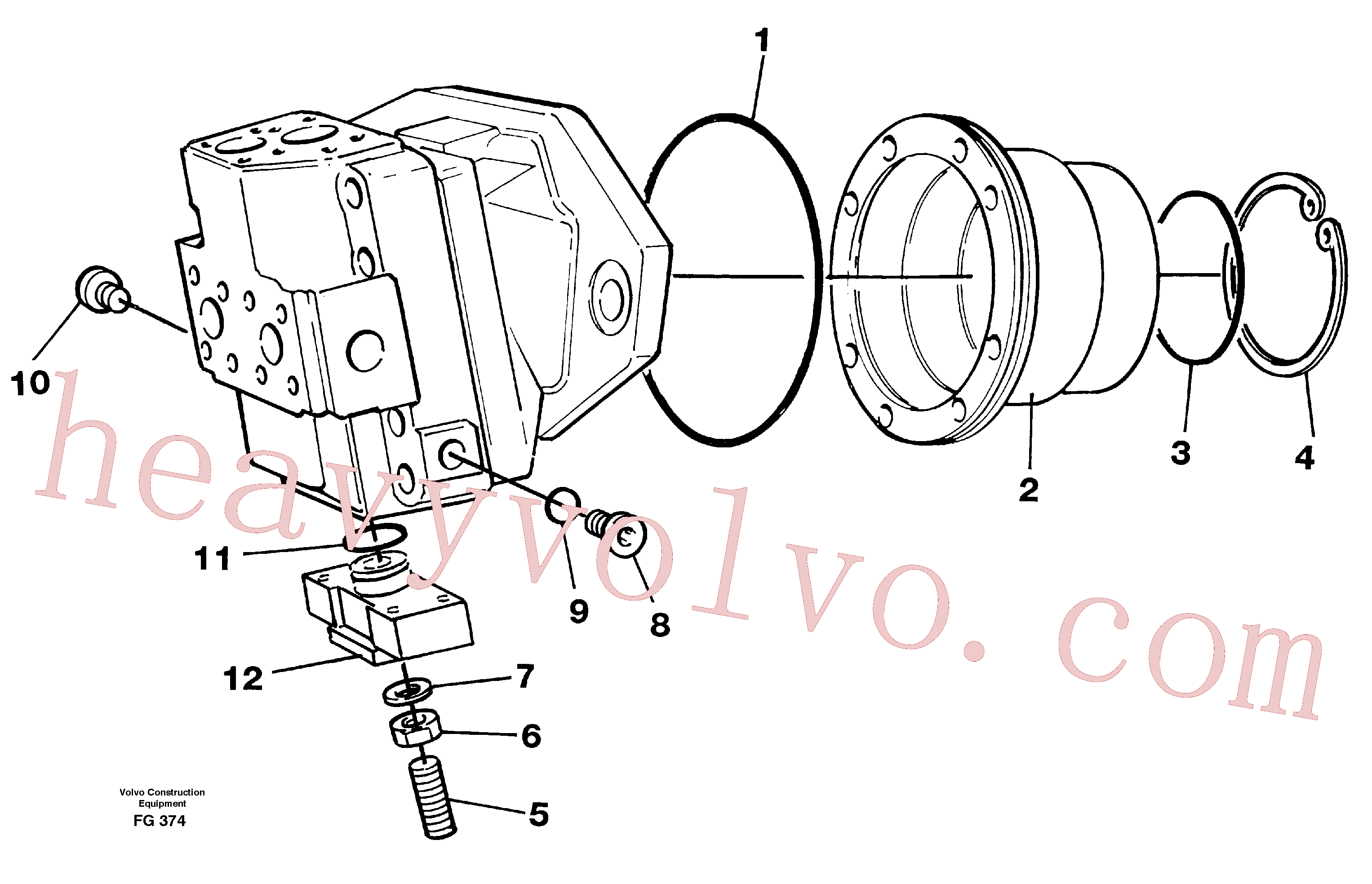 VOE11702789 for Volvo Hydraulic motor, travel(FG374 assembly)